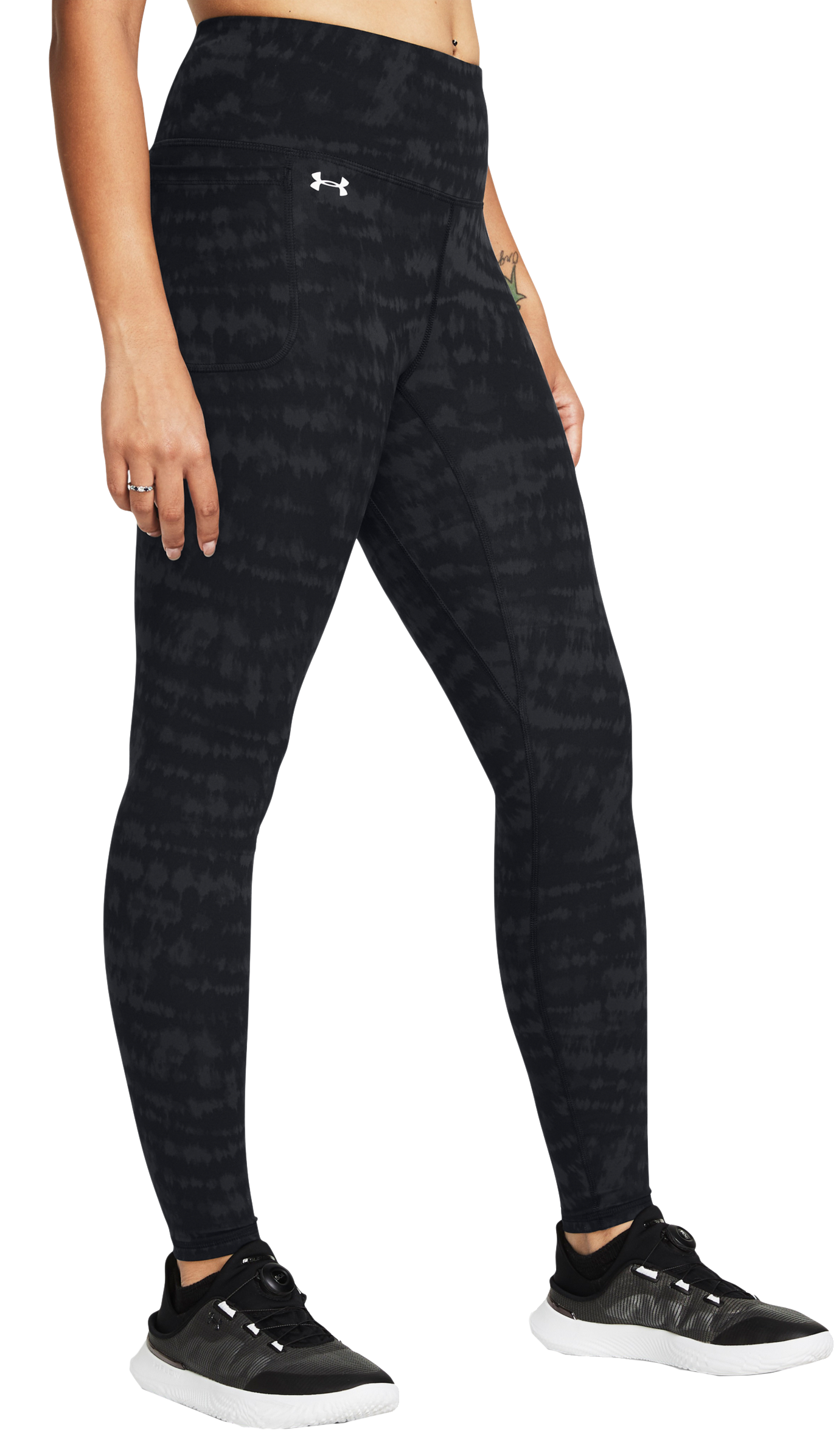 Under Armour Motion Printed Leggings for Ladies - Black/Anthracite/White