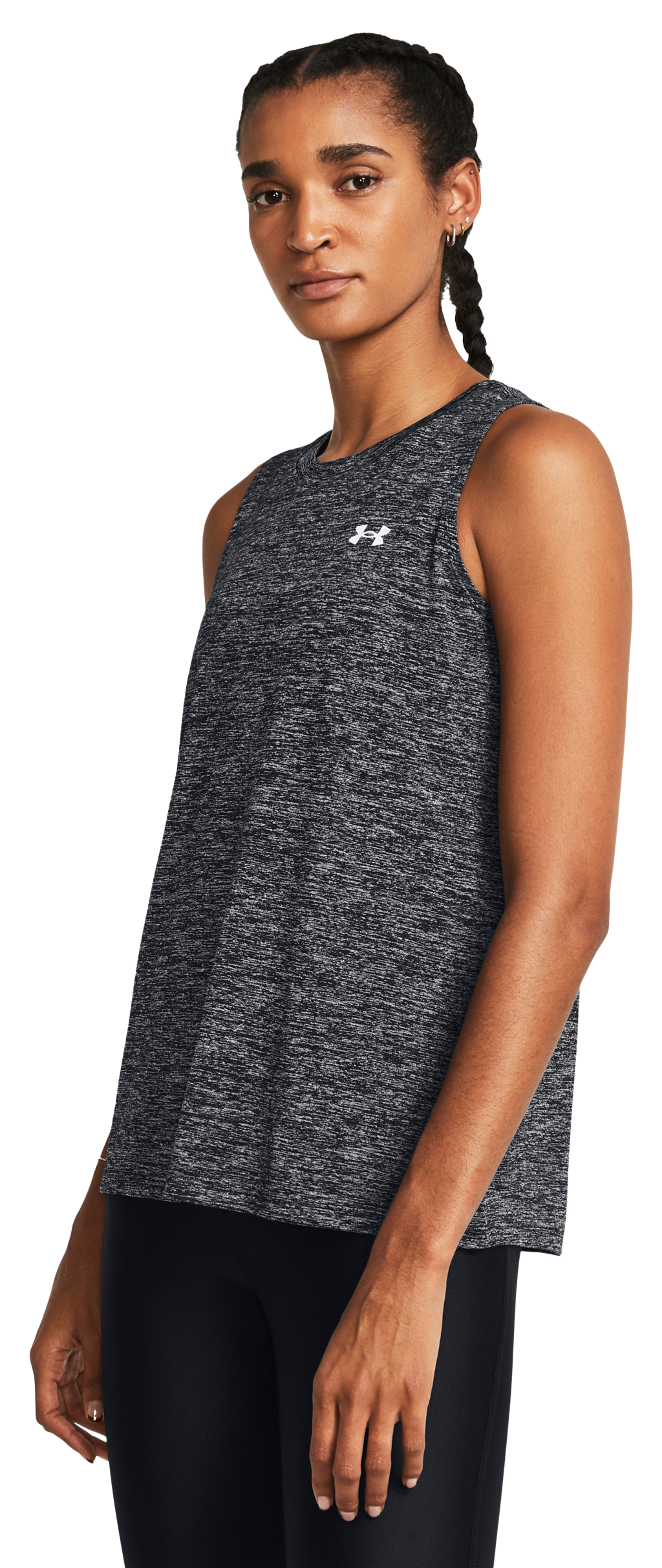 Image of Under Armour UA Tech Twist Tank Top for Ladies - Black/White - XL