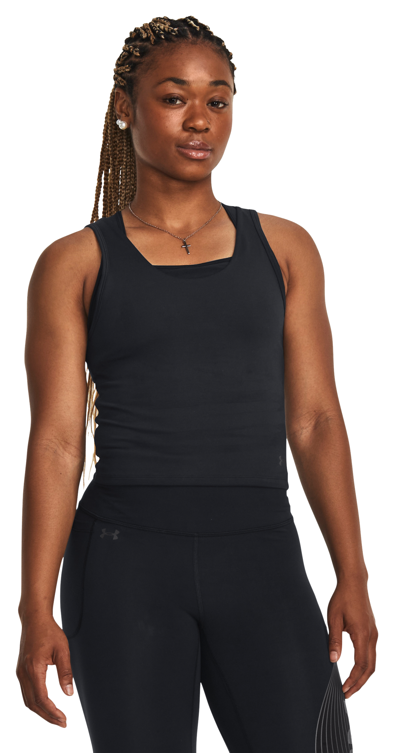 Image of Under Armour Motion Tank Top for Ladies - Black/Jet Gray - L