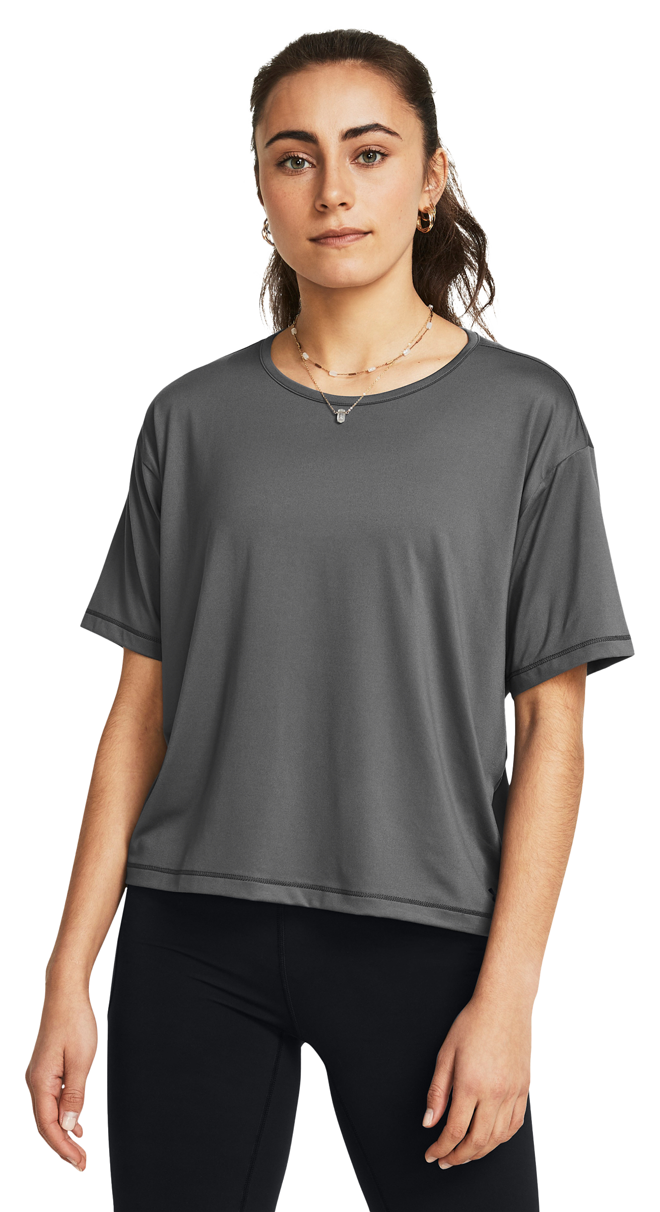 Image of Under Armour Motion Short-Sleeve T-Shirt - Castlerock/Black - M