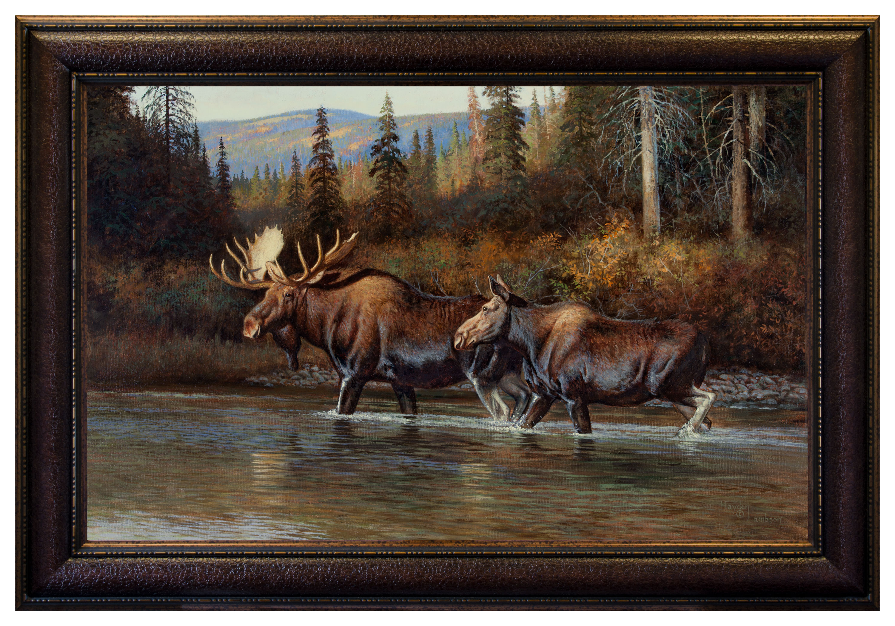 Image of "Rocky Mountain Publishing Fall Reflections Canvas Giclée by Hayden Lambson - 7"" x 10"" x 2"""