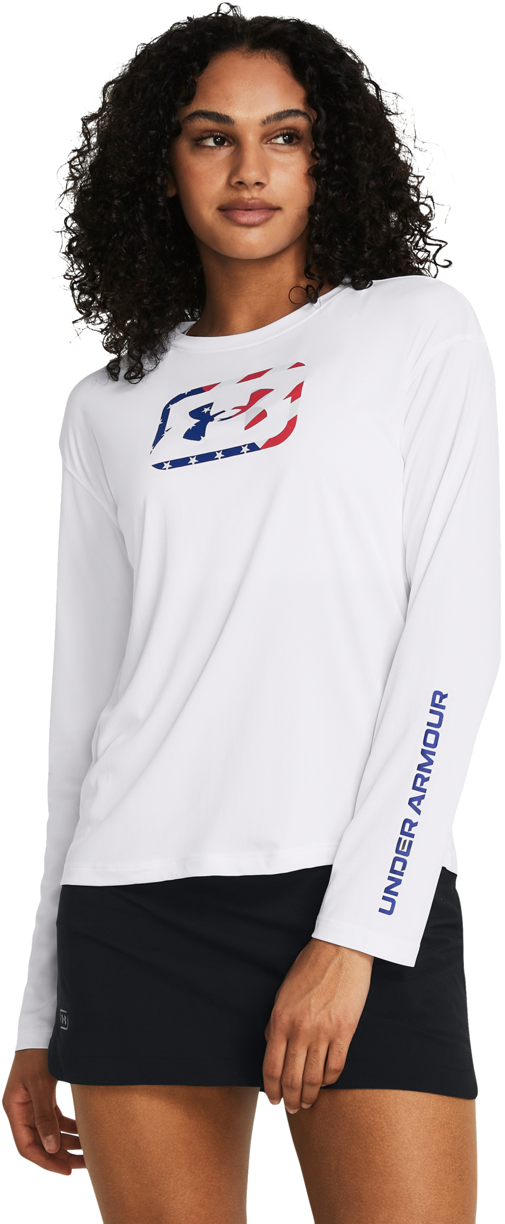 Under Armour Iso-Chill Fish Freedom Hook 2.0 Long-Sleeve Shirt for Ladies - White/Royal/Red