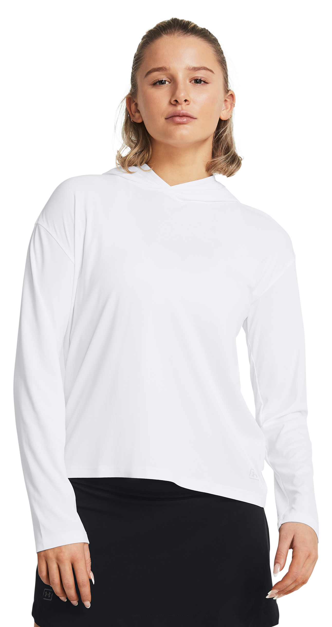 Image of Under Armour Iso-Chill Shorebreak Long-Sleeve Hoodie for Ladies - White/White/Halo Gray - M