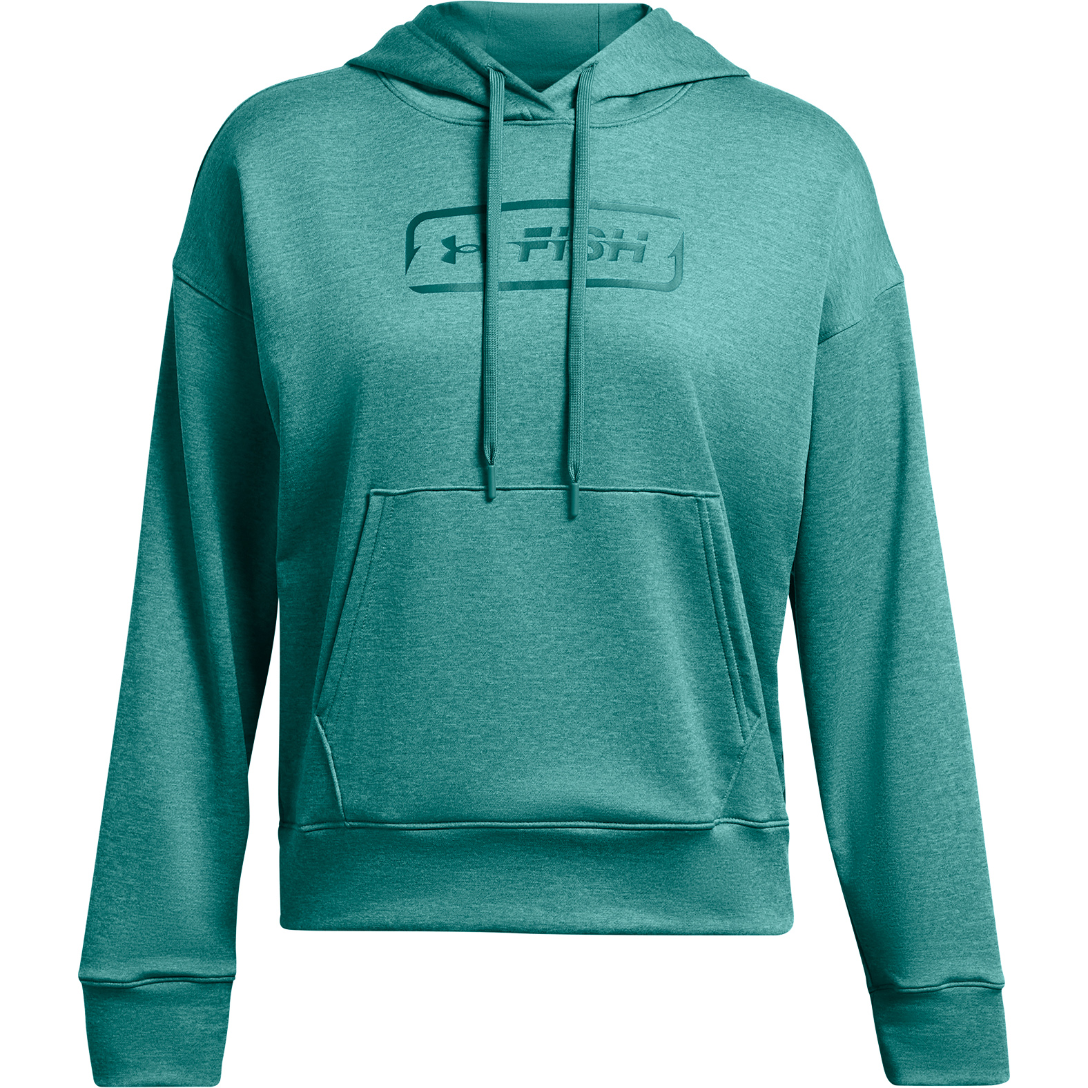 Image of Under Armour Shoreline Terry Long-Sleeve Hoodie for Ladies - Coastal Teal/Coastal Teal/Hydro Teal - M