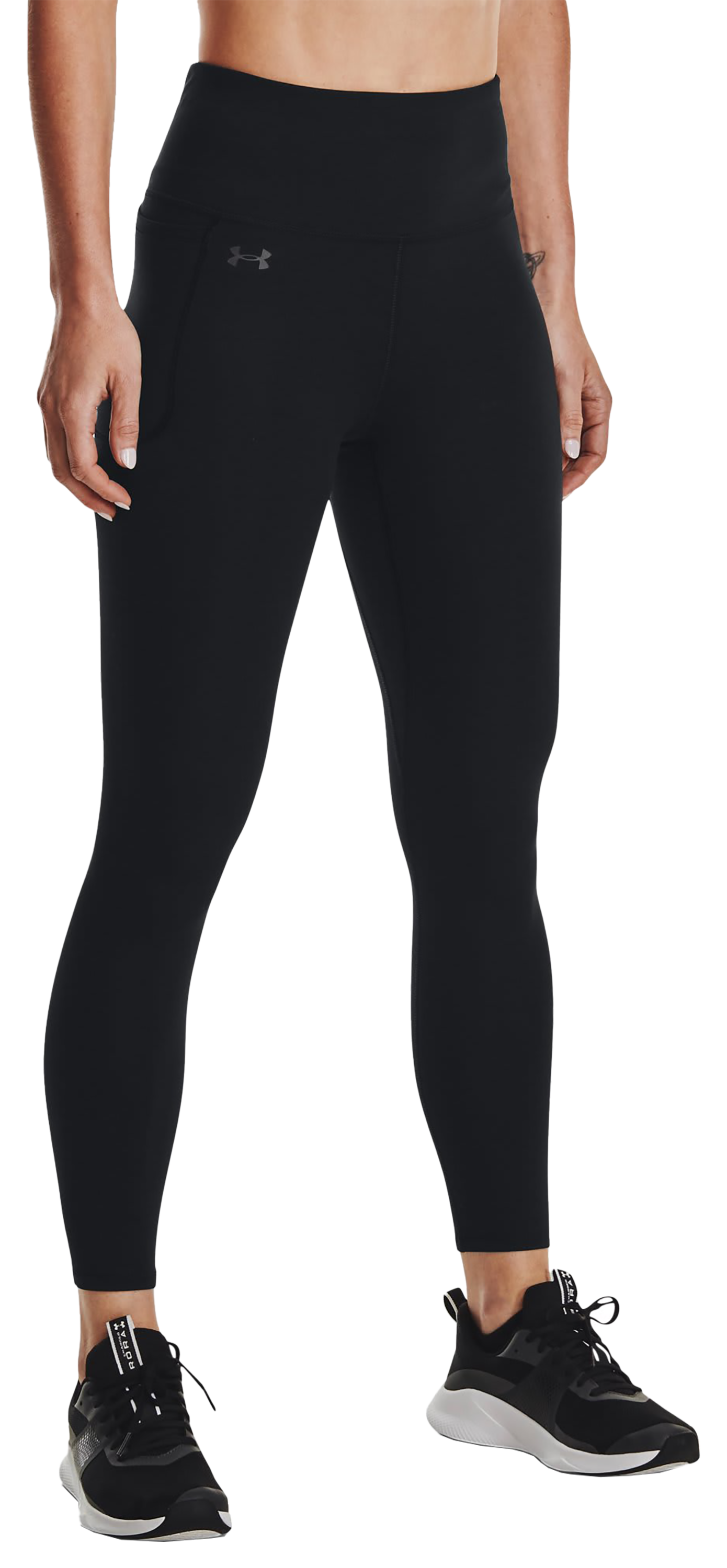 Image of Under Armour UA Motion Ankle Leggings - Black/Jet Gray