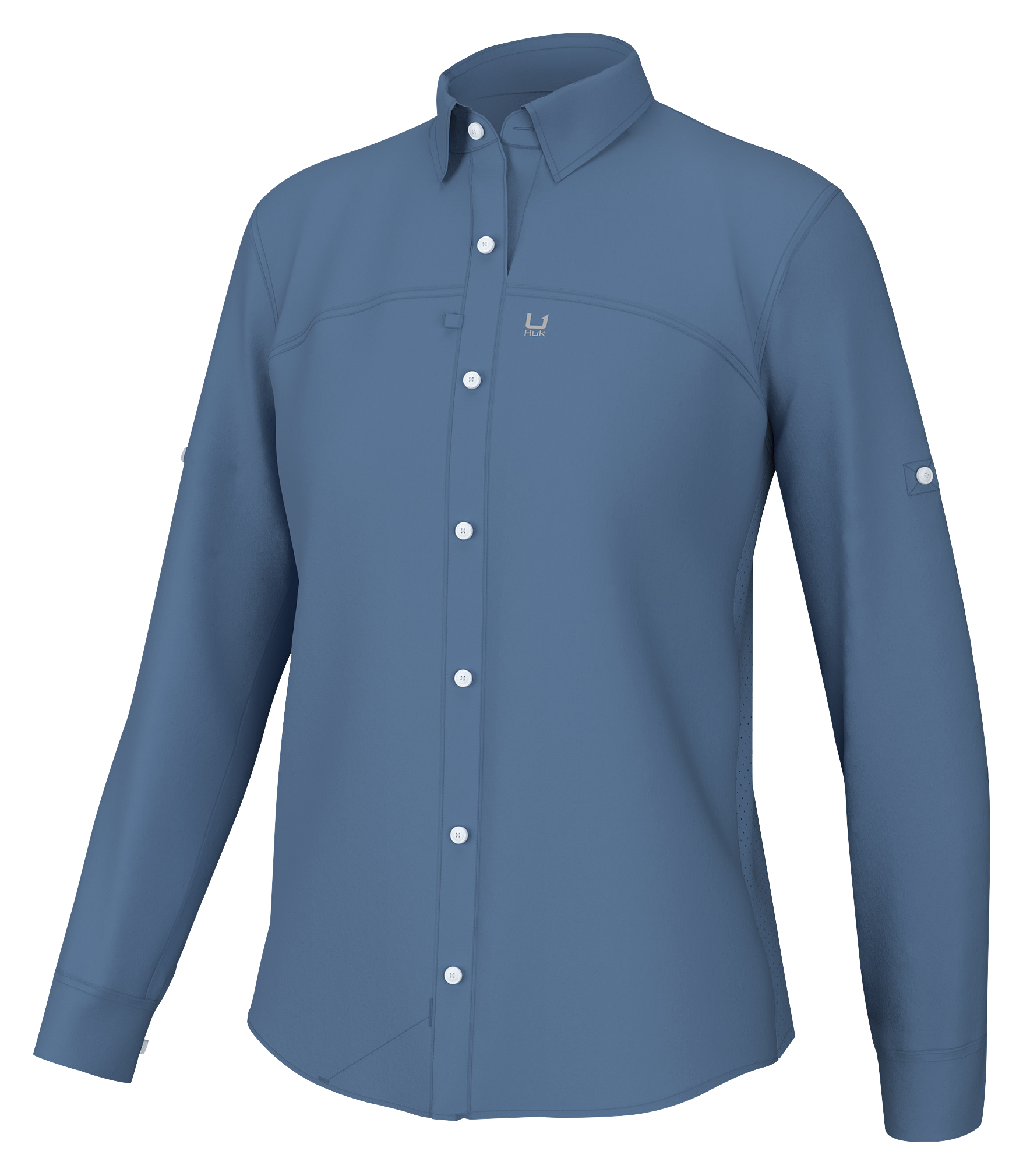 Image of Huk Tide Point Long-Sleeve Fishing Shirt for Ladies - Quiet Harbor - S