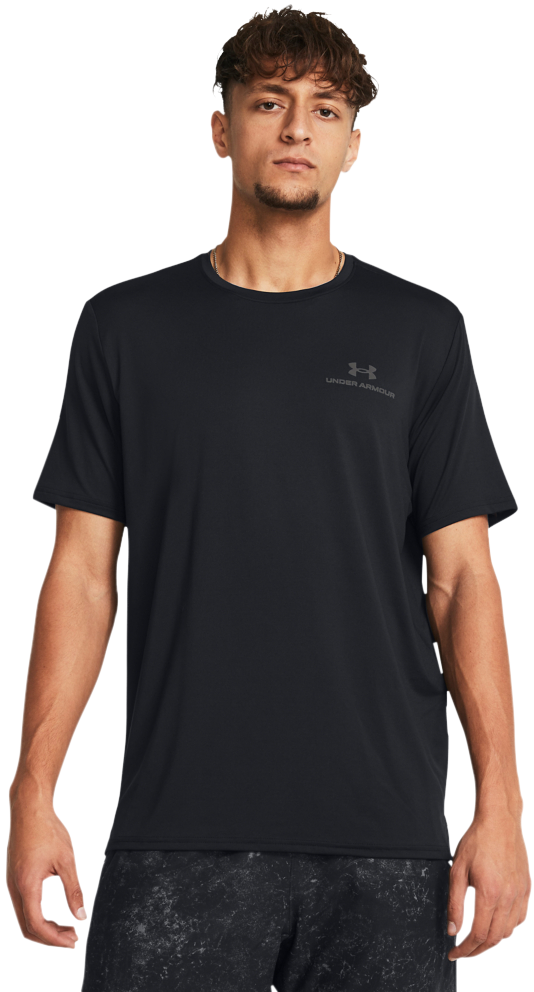 Image of Under Armour RUSH Energy Short-Sleeve T-Shirt for Men - Black/Black - M