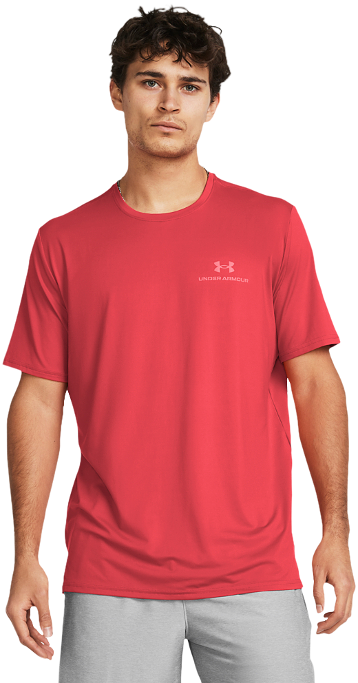 Image of Under Armour RUSH Energy Short-Sleeve T-Shirt for Men - Red Solstice/Red Solstice - 3XL