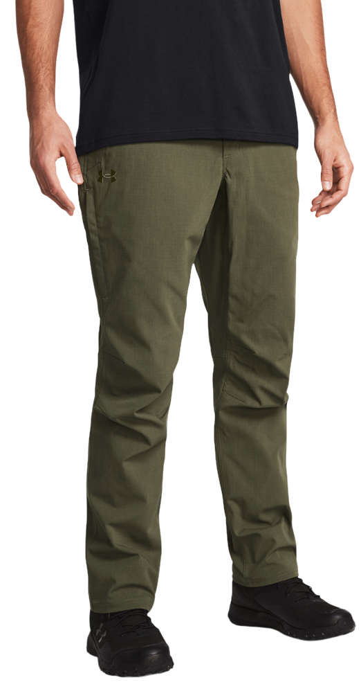 Image of Under Armour Enduro Elite Flat-Front Pants for Men - Marine OD Green - 32x34