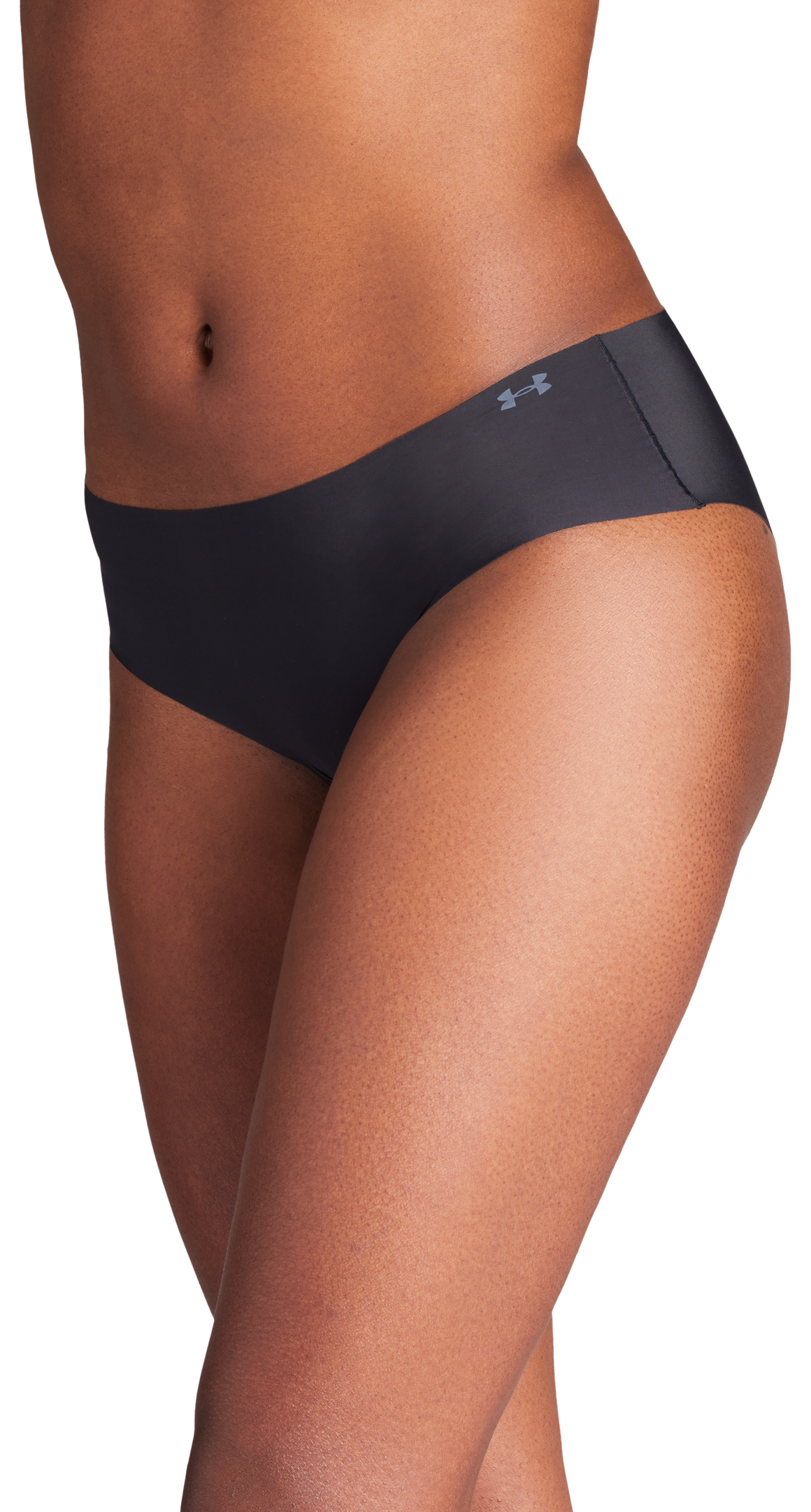 Image of Under Armour Pure Stretch No Show Hipster for Ladies 3-Pack - Black - M
