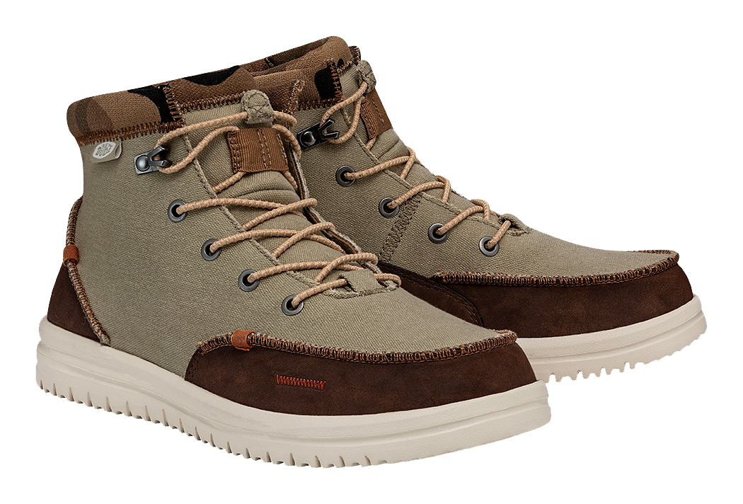 HEYDUDE | Men's Boots | Bradley Waxed Canvas - Olive | Size 11