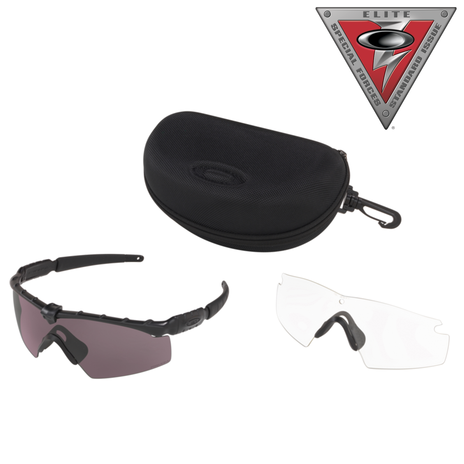 Image of Oakley SI Ballistic M Frame 2.0 Strike Array OO9213 Prizm Grey and Clear Lens Sunglasses