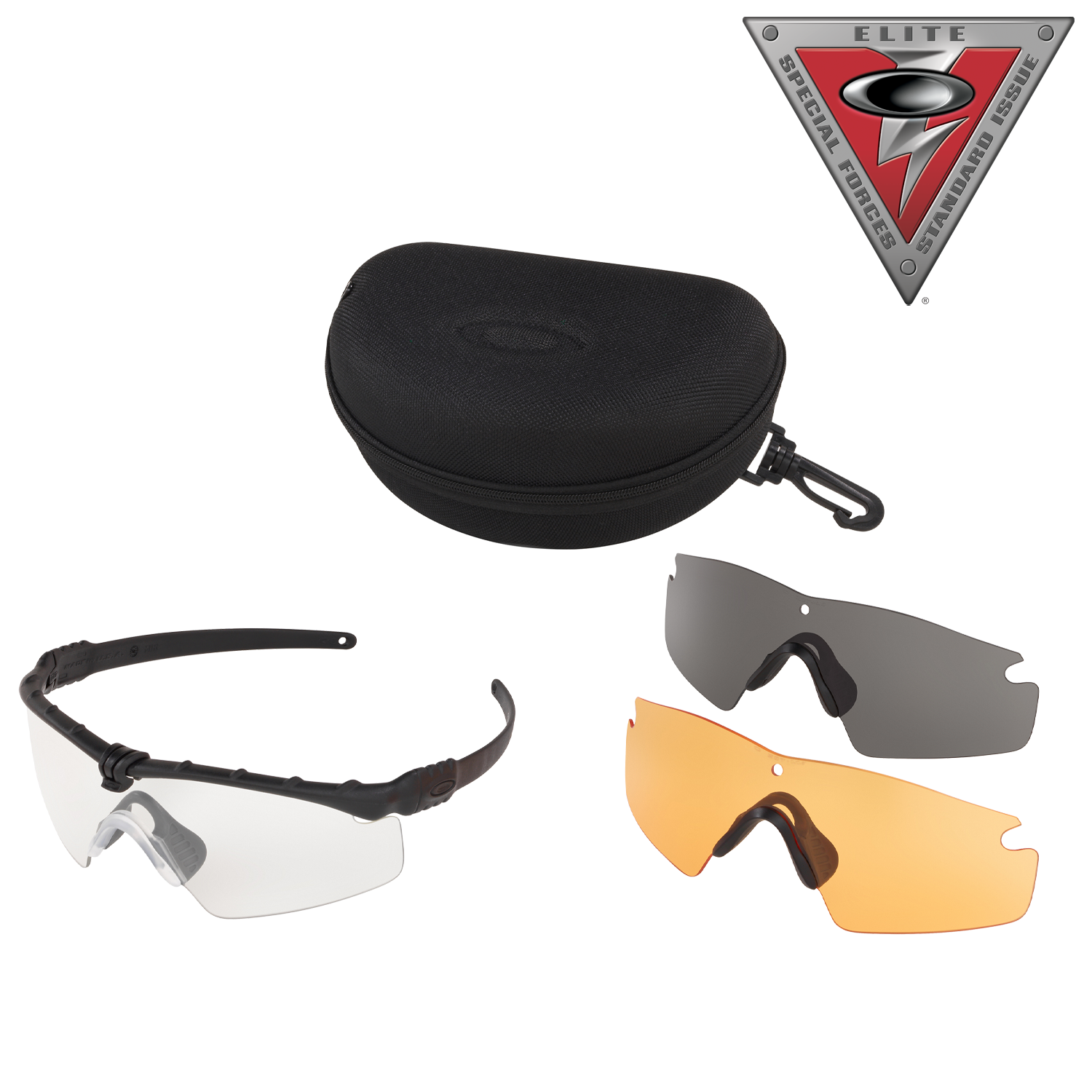 Image of Oakley SI Ballistic M Frame 3.0 Strike Array OO9146 Prizm TR45, Grey and Clear Lens Sunglasses