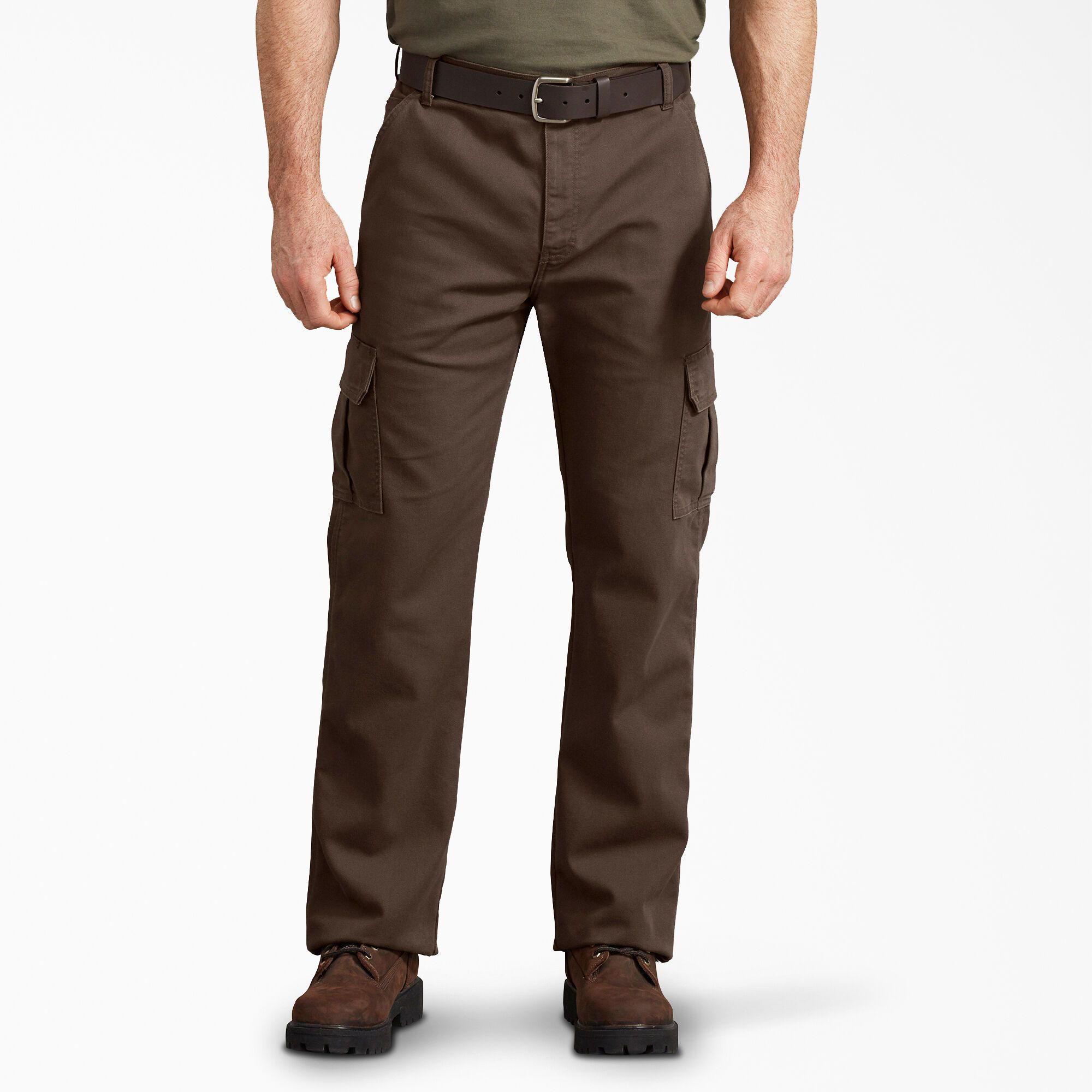 Dickies FLEX Regular-Fit Straight-Leg Tough Max Duck Cargo Pants for Men - Stonewash Timber - 42x30