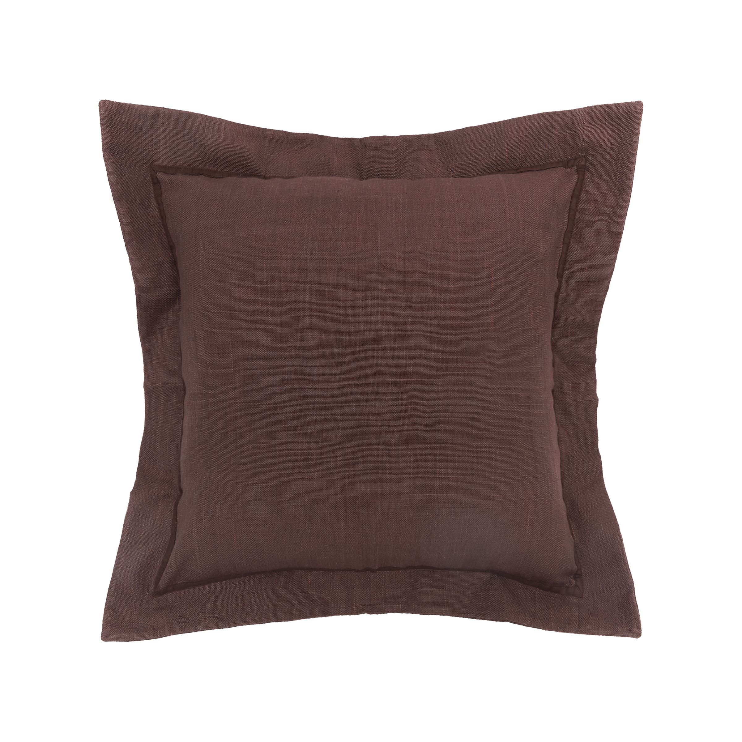 C&F Home Cocoa Flange 18" x 18" Throw Pillow - Brown