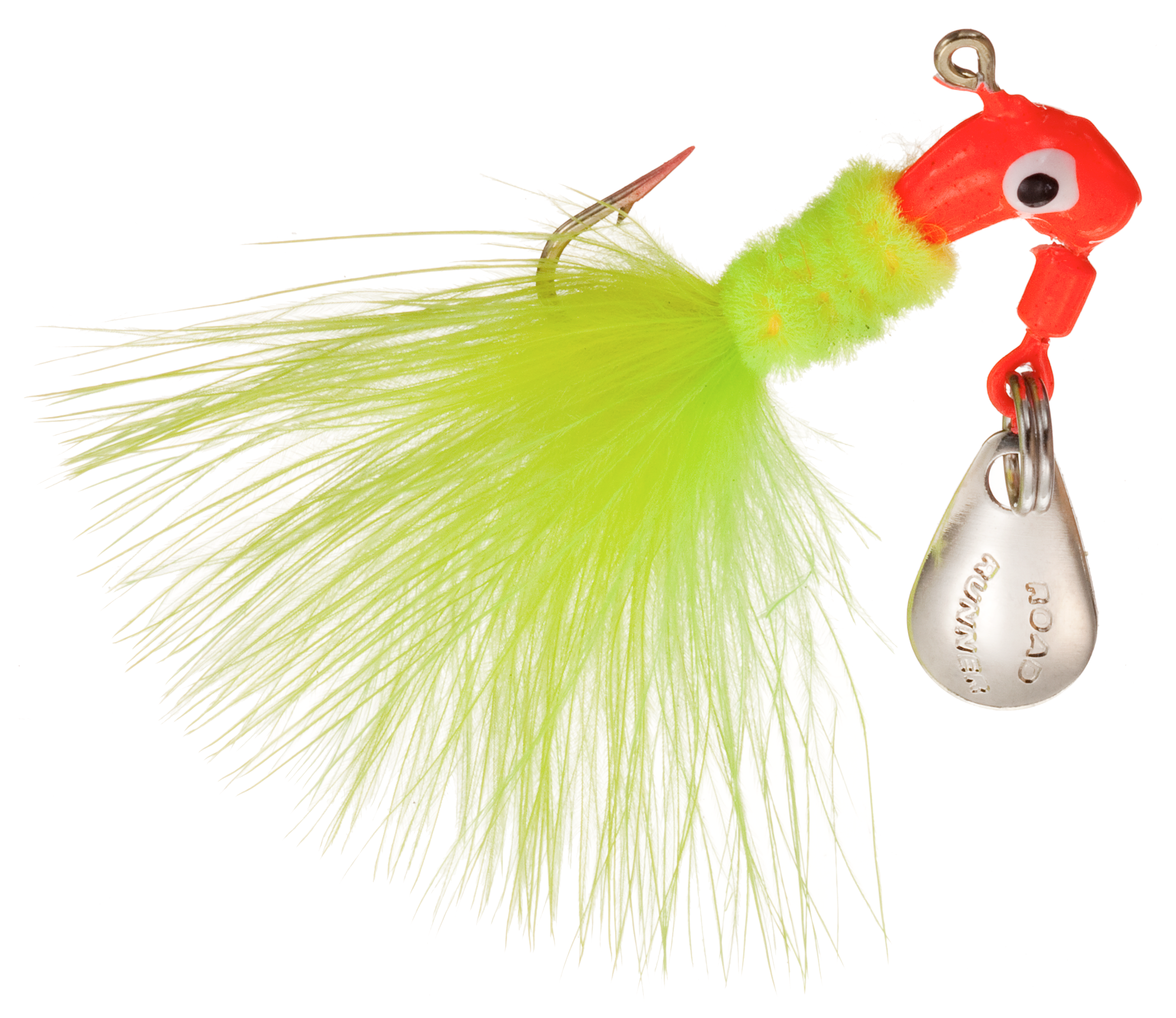 Image of Road Runner Original Marabou Jig 2-Pack - Fluorescent Red Chartreuse - 1/16 oz.