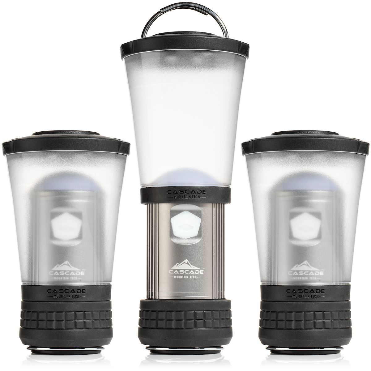 Image of Cascade Mountain Tech 500-Lumen IPX4 Water-Resistant LED Flashlight Lantern with Strobe 3-Pack