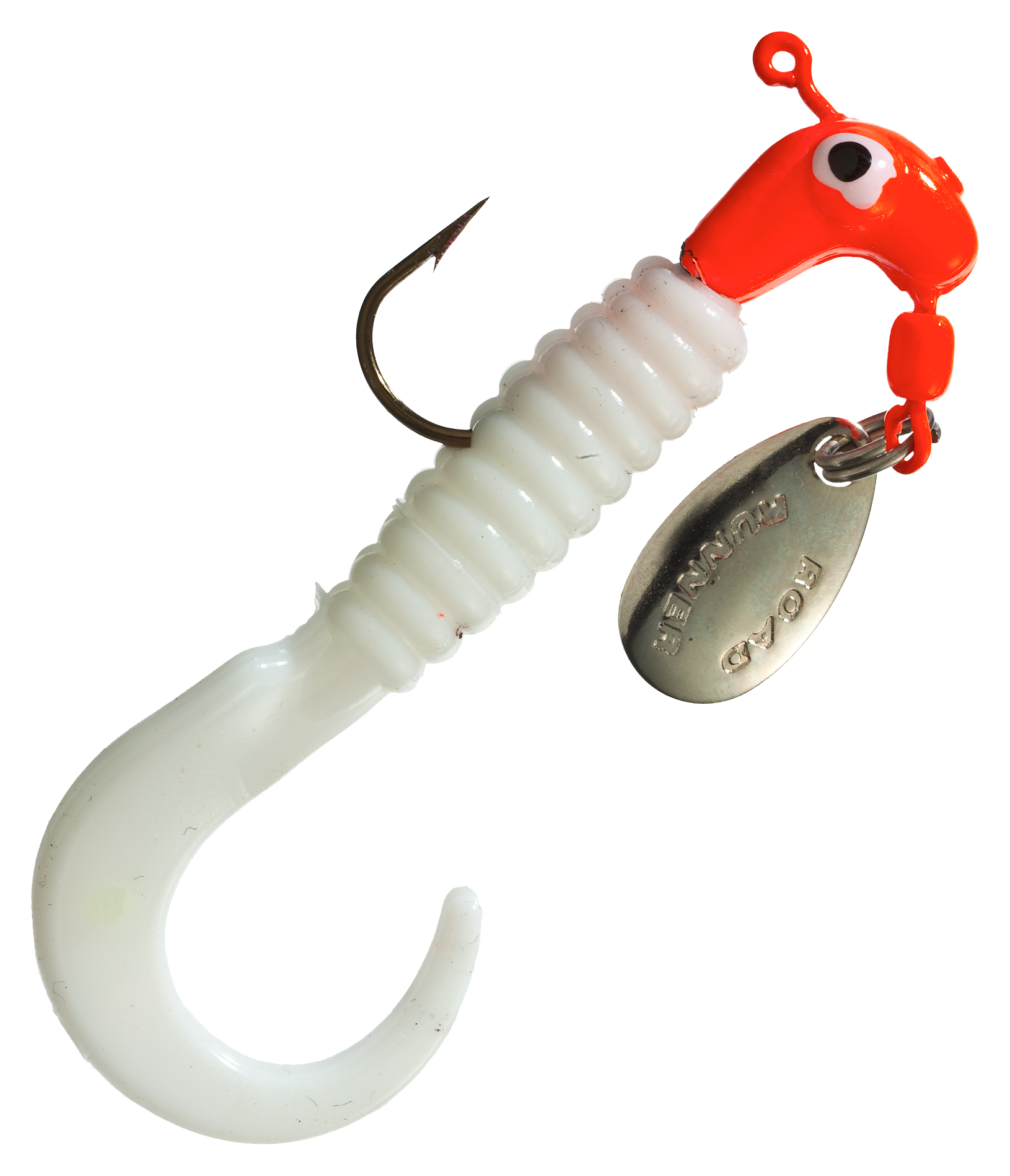 Road Runner Curly Tail - Fluorescent Red White - 1/16 oz.  - 2