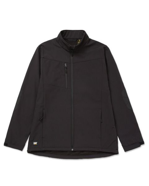 CAT Workwear Grid Fleece Bonded Softshell Work Jacket for Ladies - Black - XL