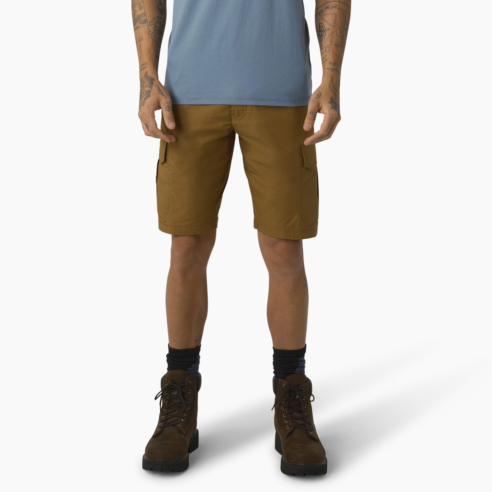 Dickies Cooling Temp-iQ Cargo Shorts for Men - Brown Duck - 38x11