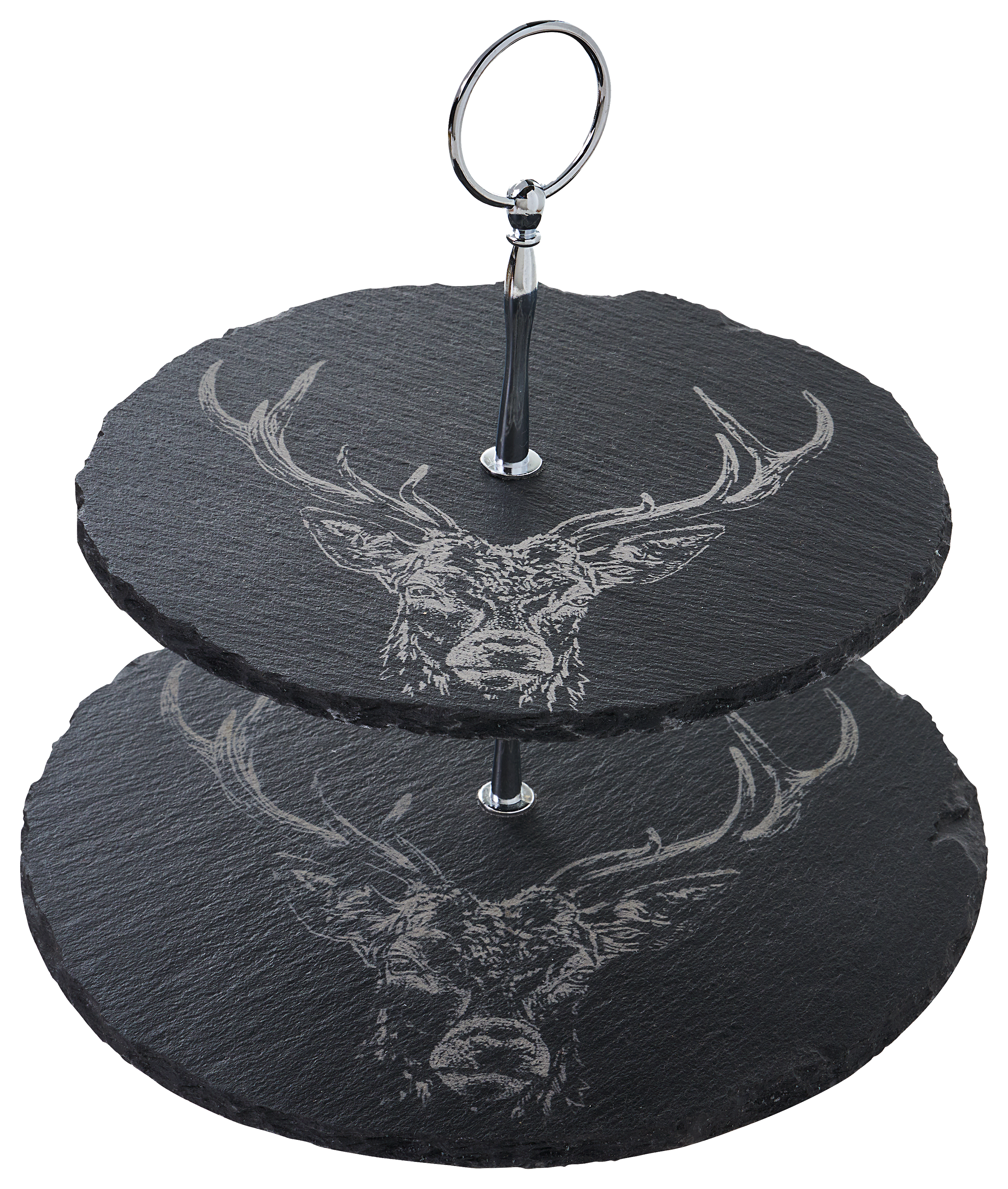 Image of Selbrae House 2 Tier Stag Prince Serving Stand