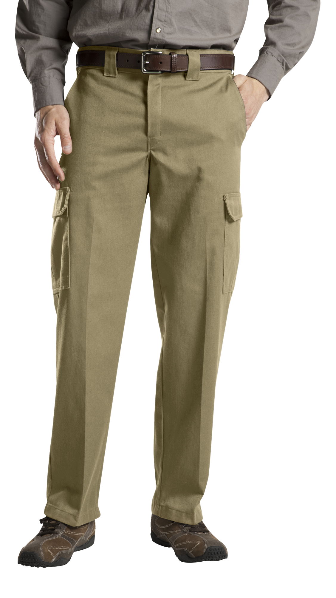 Image of Dickies Relaxed Straight-Leg Twill Cargo Work Pants for Men - Desert Sand