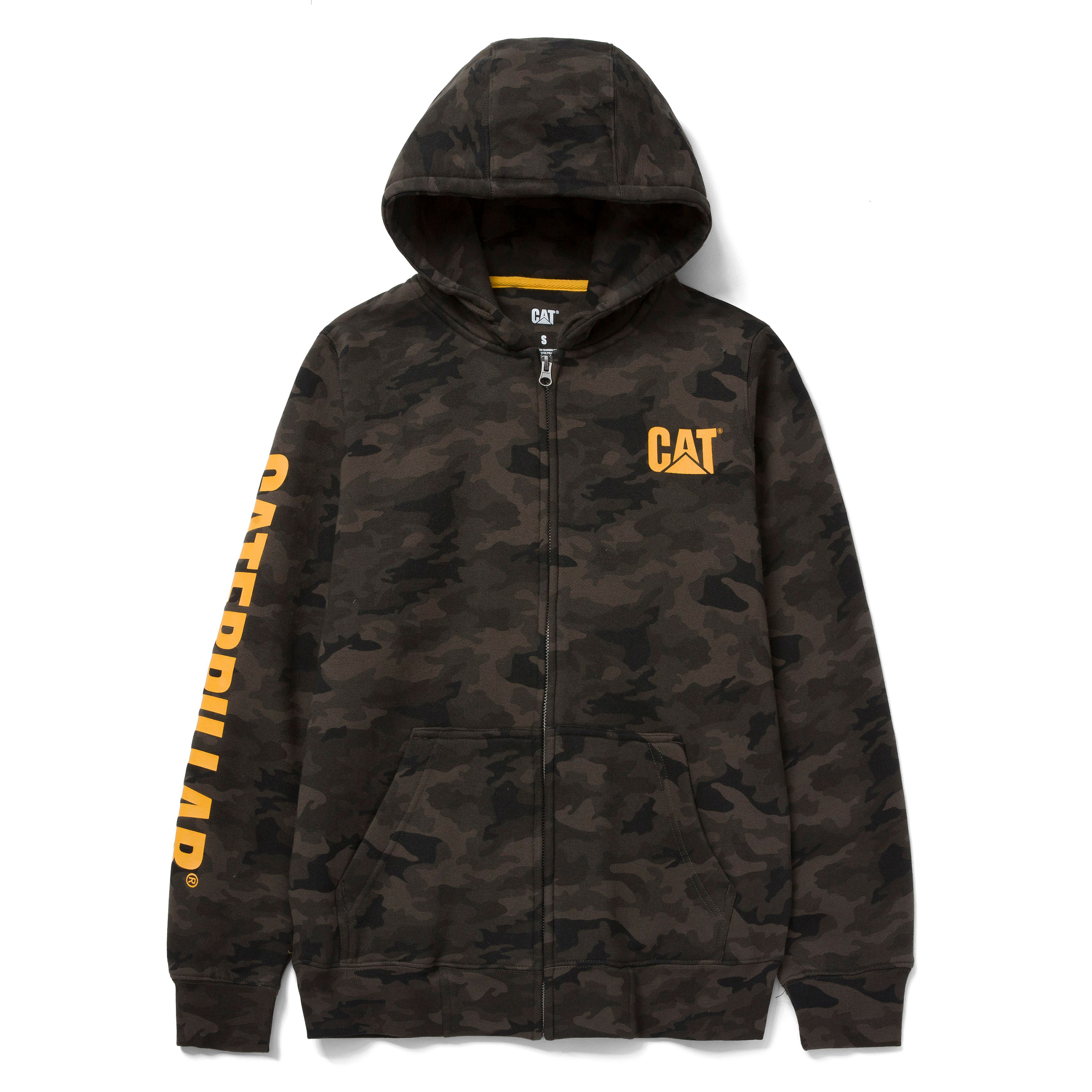 Image of CAT Workwear Trademark Banner Full-Zip Hoodie for Ladies - Night Camo