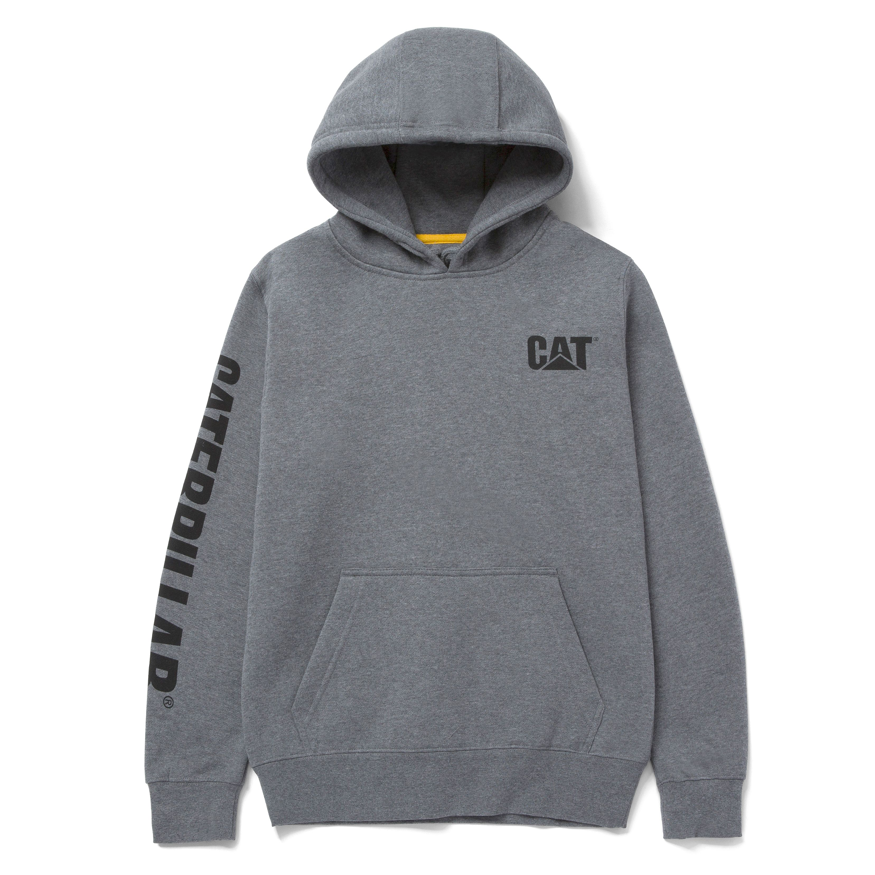 Image of CAT Workwear Trademark Banner Pullover Hoodie for Ladies - Dark Heather Grey