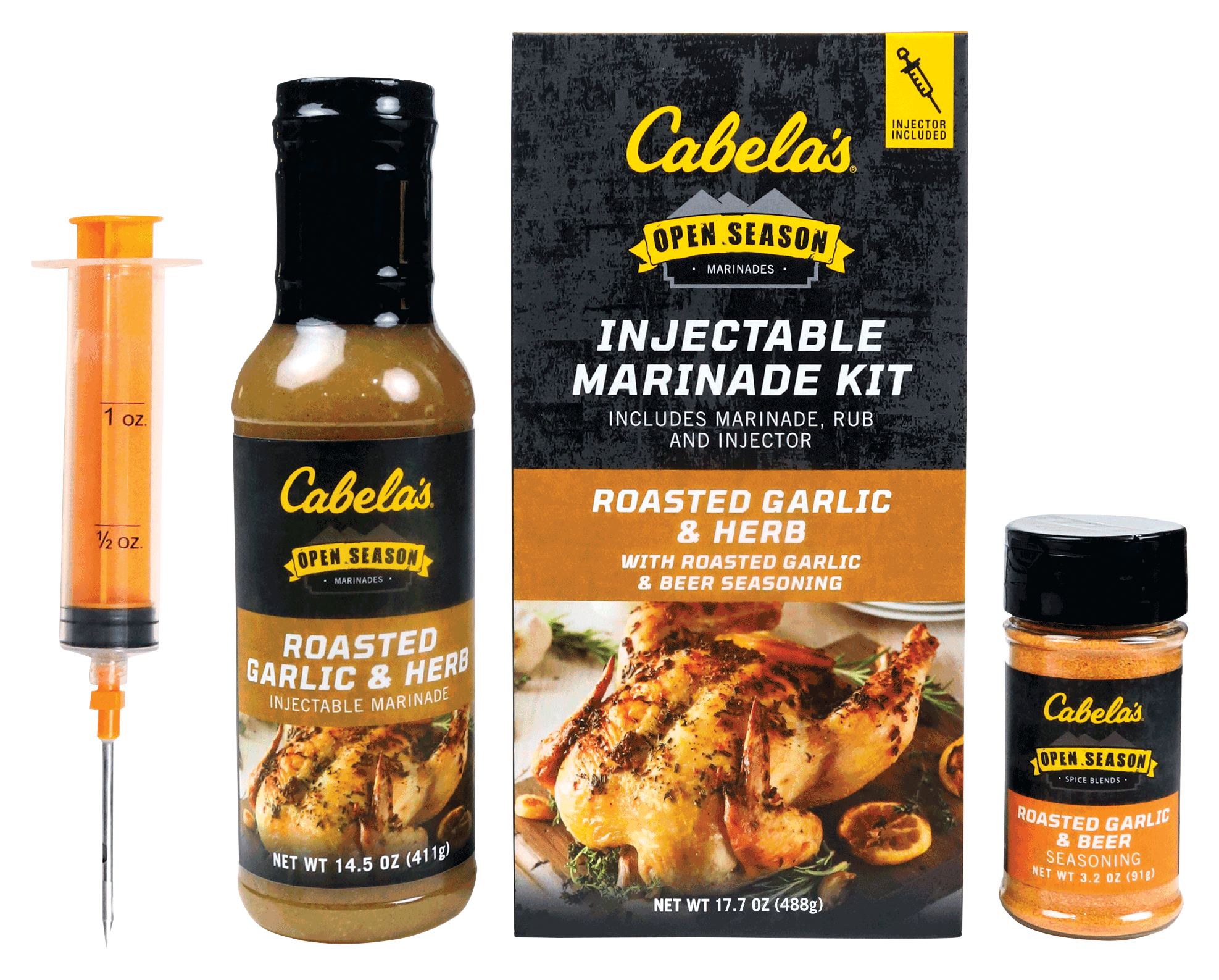 Image of Cabela's Creole Roasted Garlic and Herb Injectable Marinade Kit