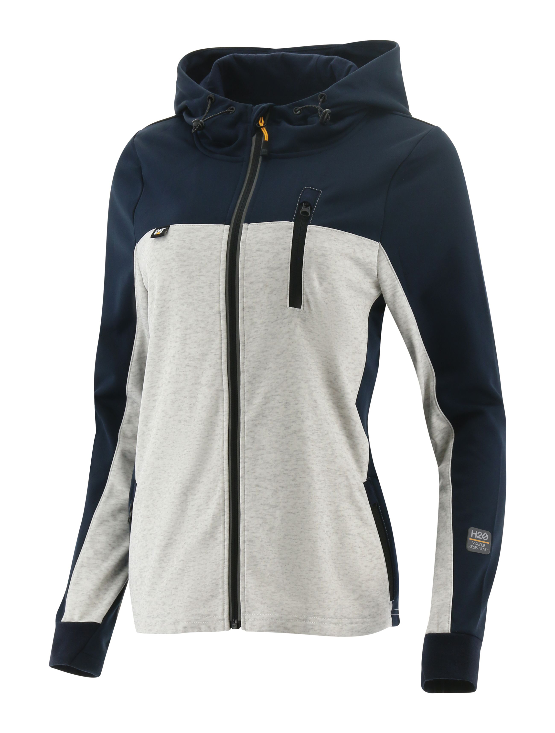 Image of CAT Workwear H20 Full-Zip Long-Sleeve Hoodie for Ladies - Navy - XL