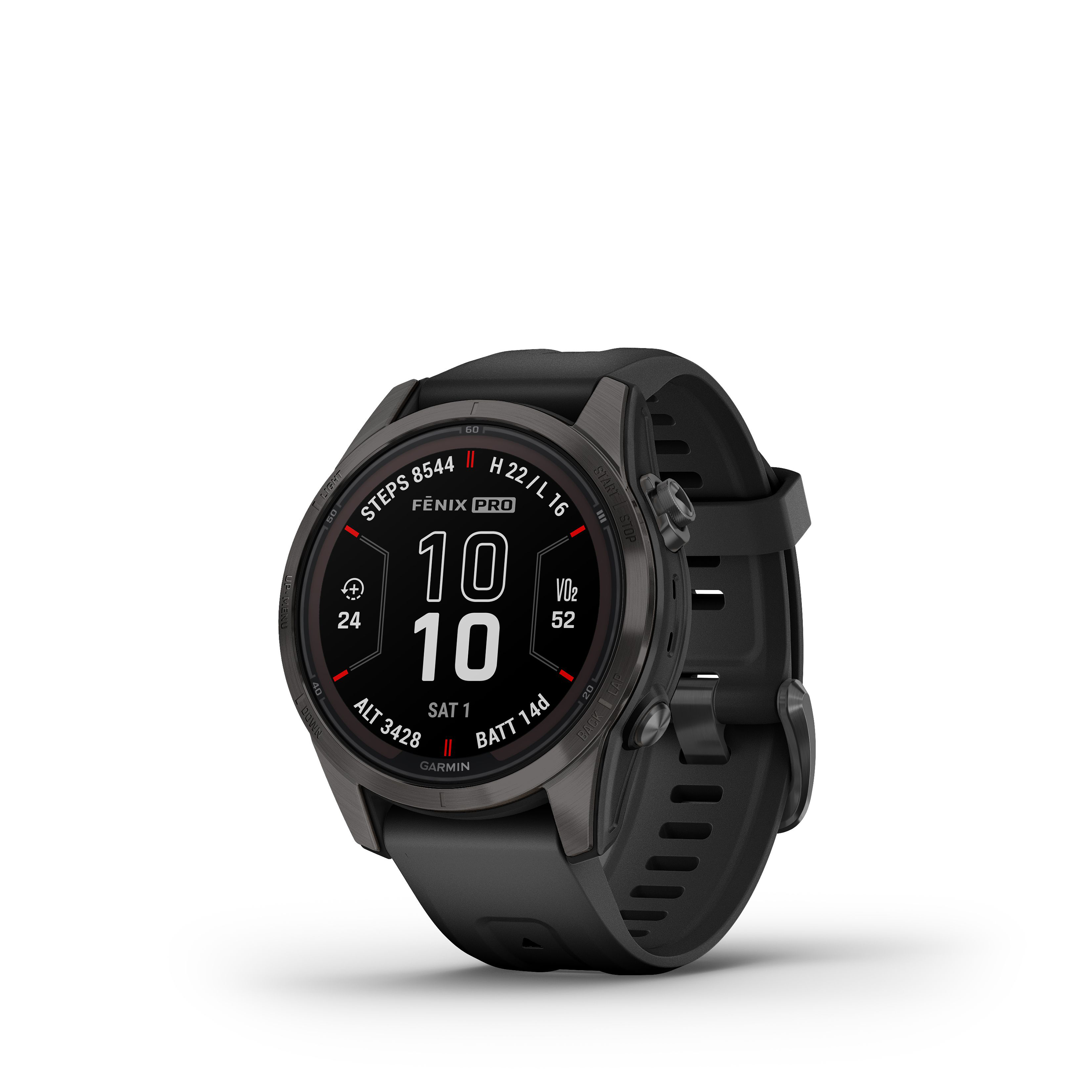 Garmin fenix 7S Pro Sapphire Solar Multisport GPS Smartwatch - Carbon Gray