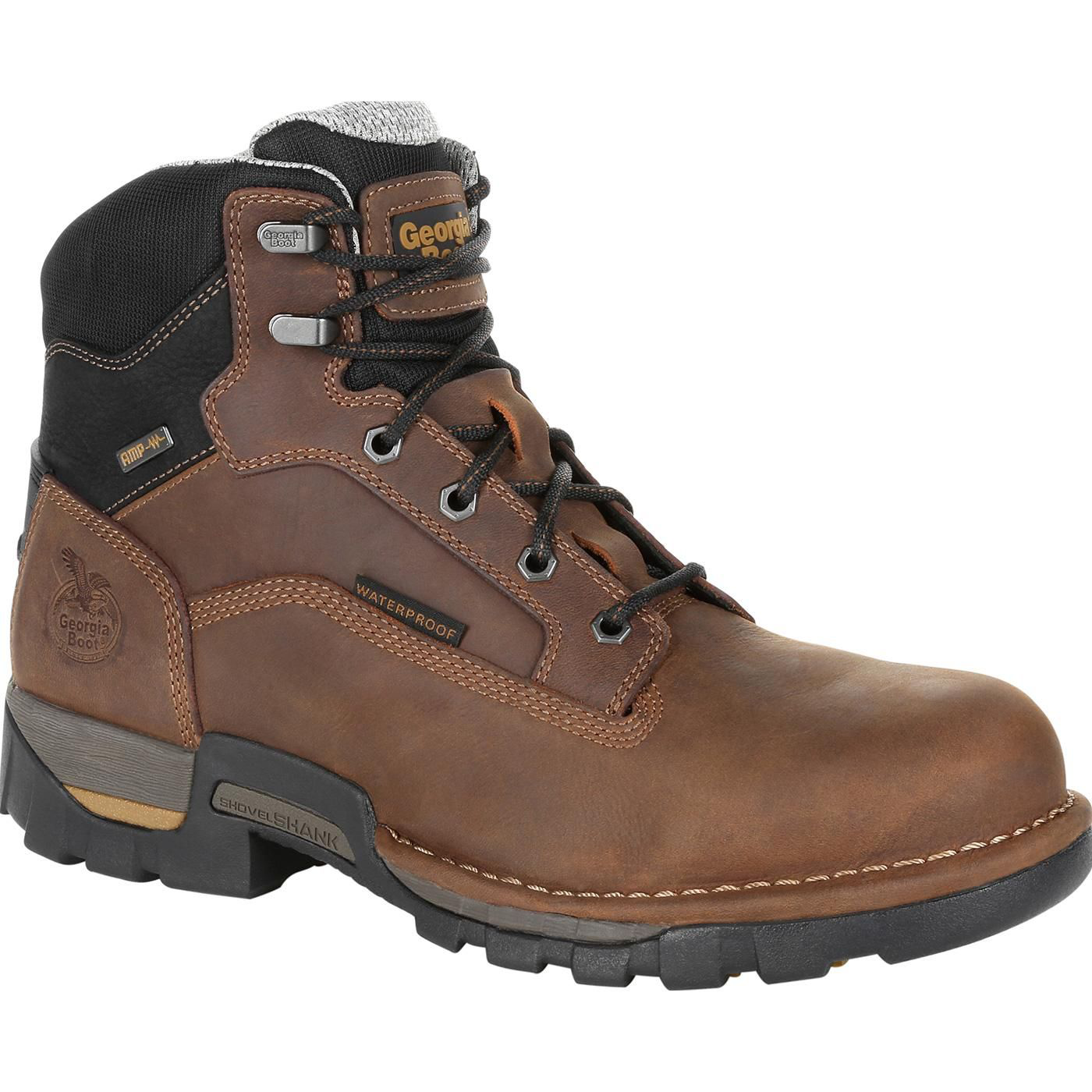 Image of Georgia Boot Eagle One Waterproof Work Boots for Men - Brown - 9W
