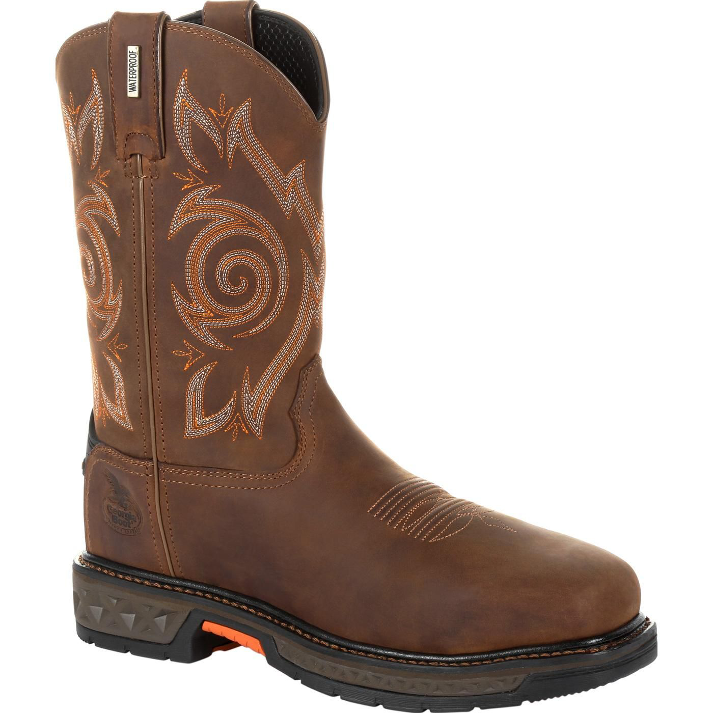 Georgia Boot Georgia Boot Carbo-Tec LT Waterproof Steel-Toe Western Work Boots for Men - Brown - $205.00 at Bass Pro Shops