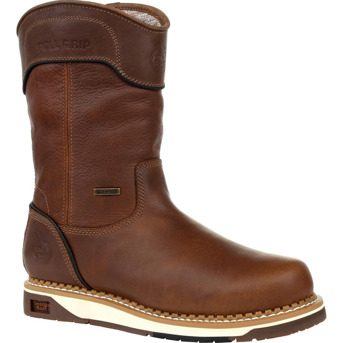 Image of Georgia Boot AMP LT Wedge Waterproof Pull-On Work Boots for Men