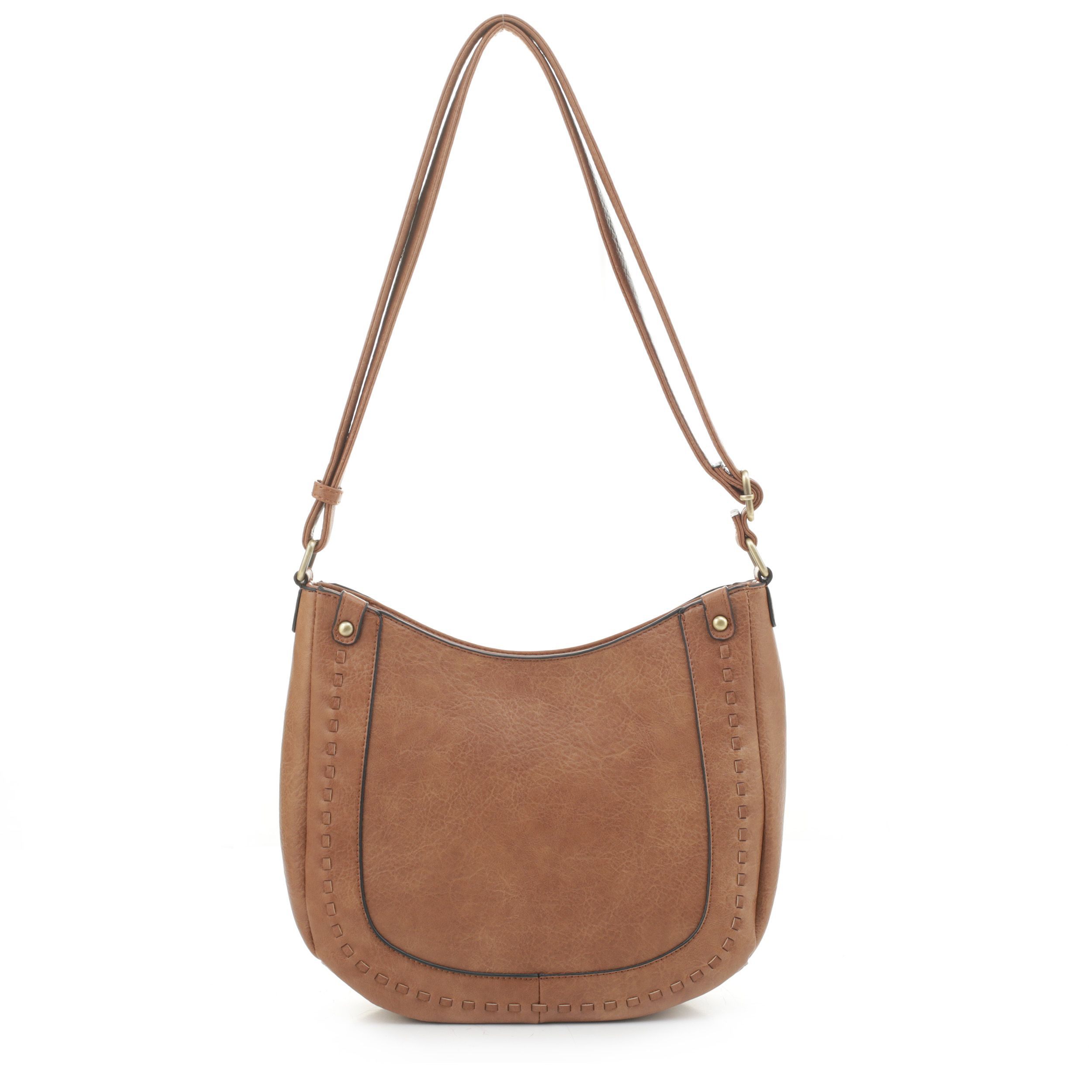 Image of Jessie & James Handbags Emily Concealed-Carry Hobo Bag with Whipstitch - Tan