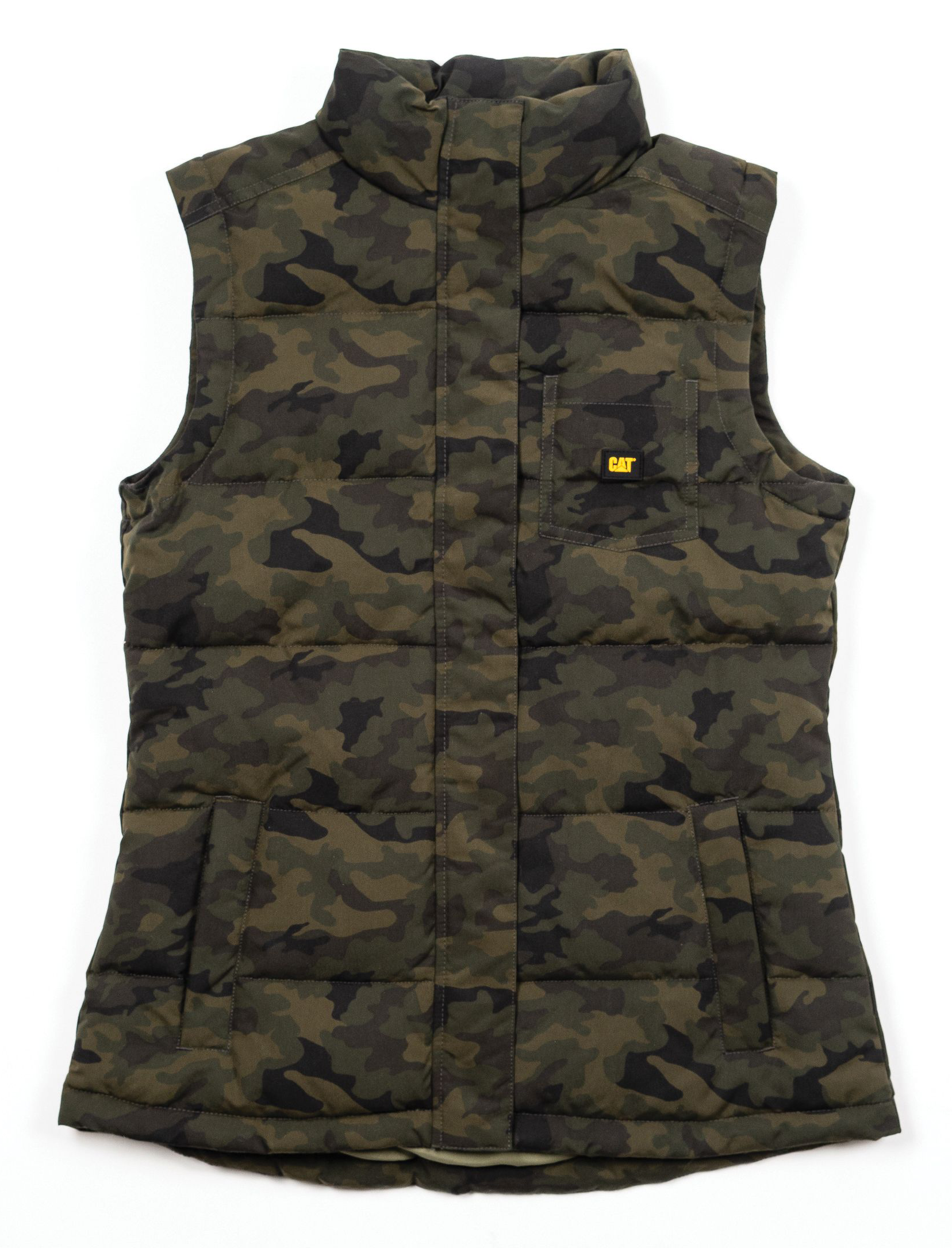 Image of CAT Arctic Zone Insulated Vest for Ladies - Night Camo Marshland - S