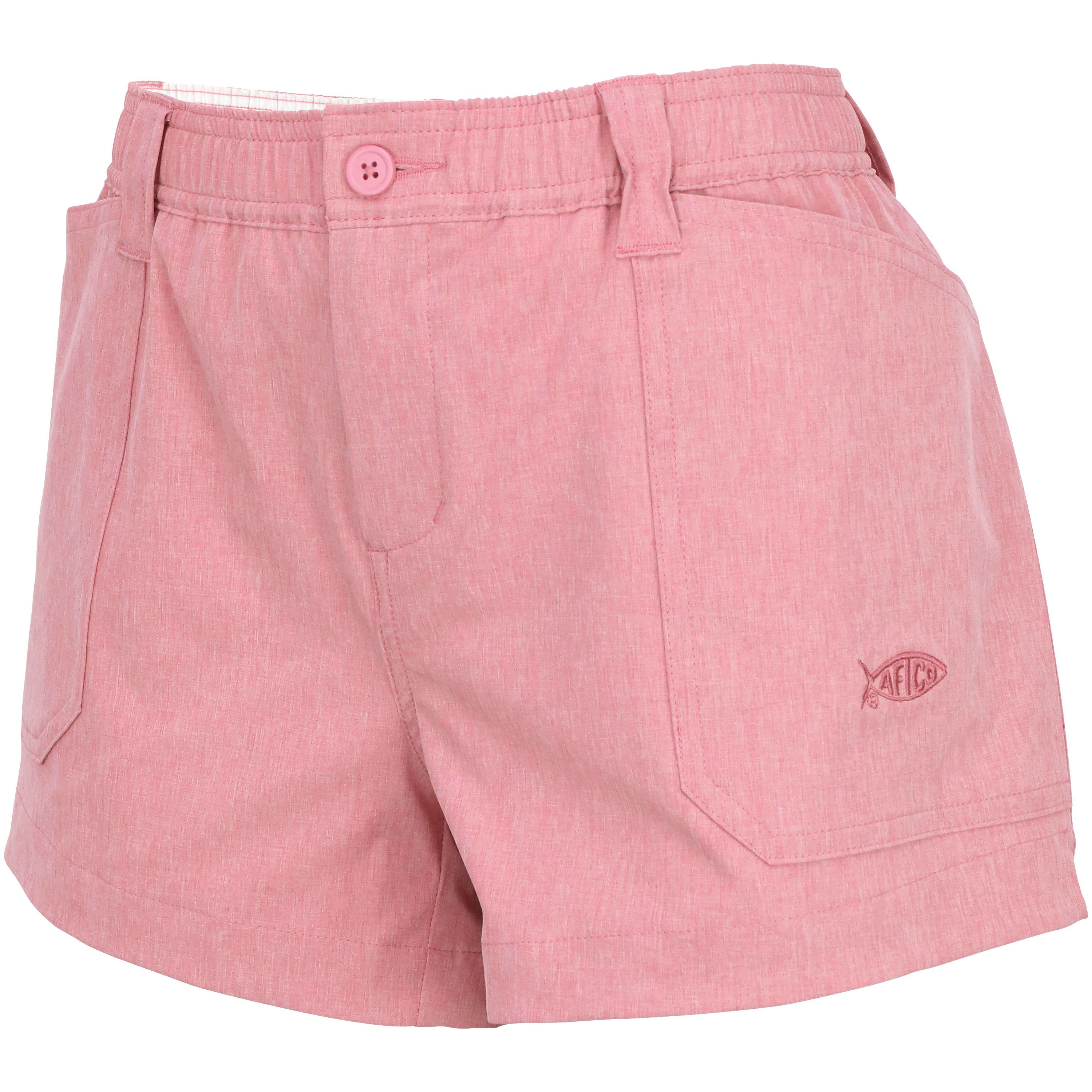 Image of AFTCO Stretch The Original Fishing Shorts for Ladies - Hazy Rose Heather - 2