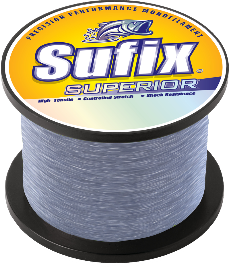 Image of Sufix Superior Fishing Line Bulk Spool - Smoke Blue - 2145 Yards - 25 Lb. Test