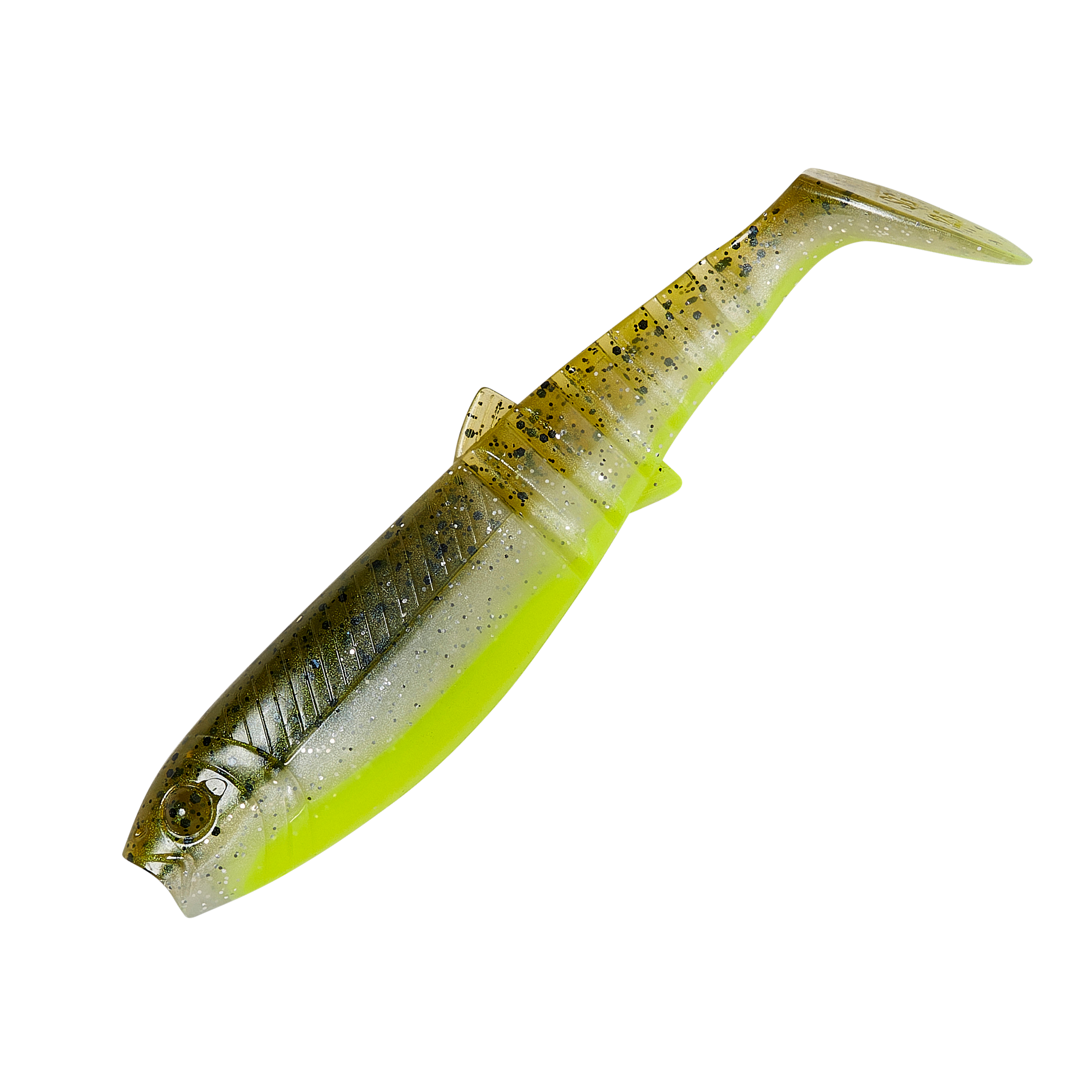 Image of Savage Gear Cannibal Shad - Green Yellow Pearl