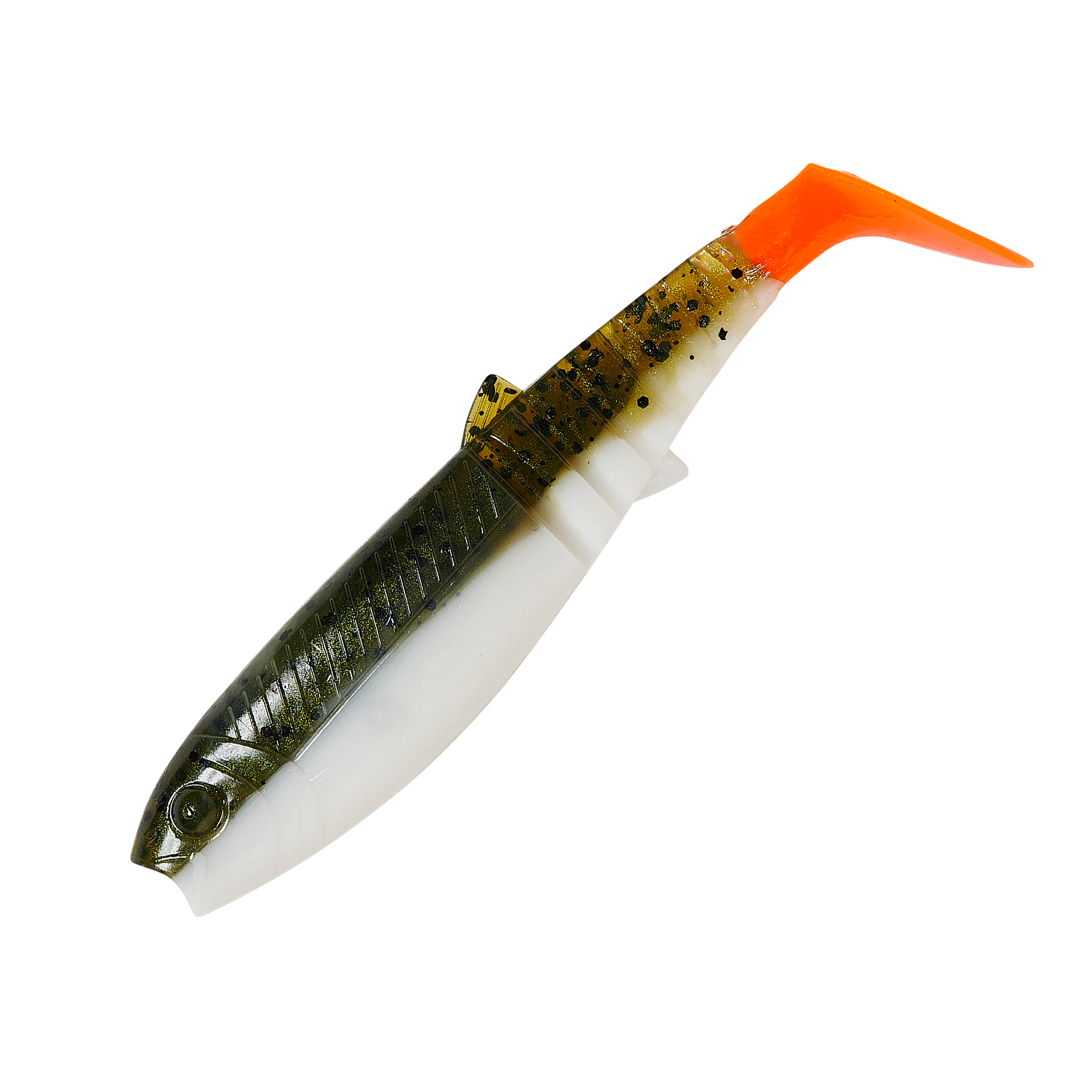 Image of Savage Gear Cannibal Shad - Olive Hot Orange