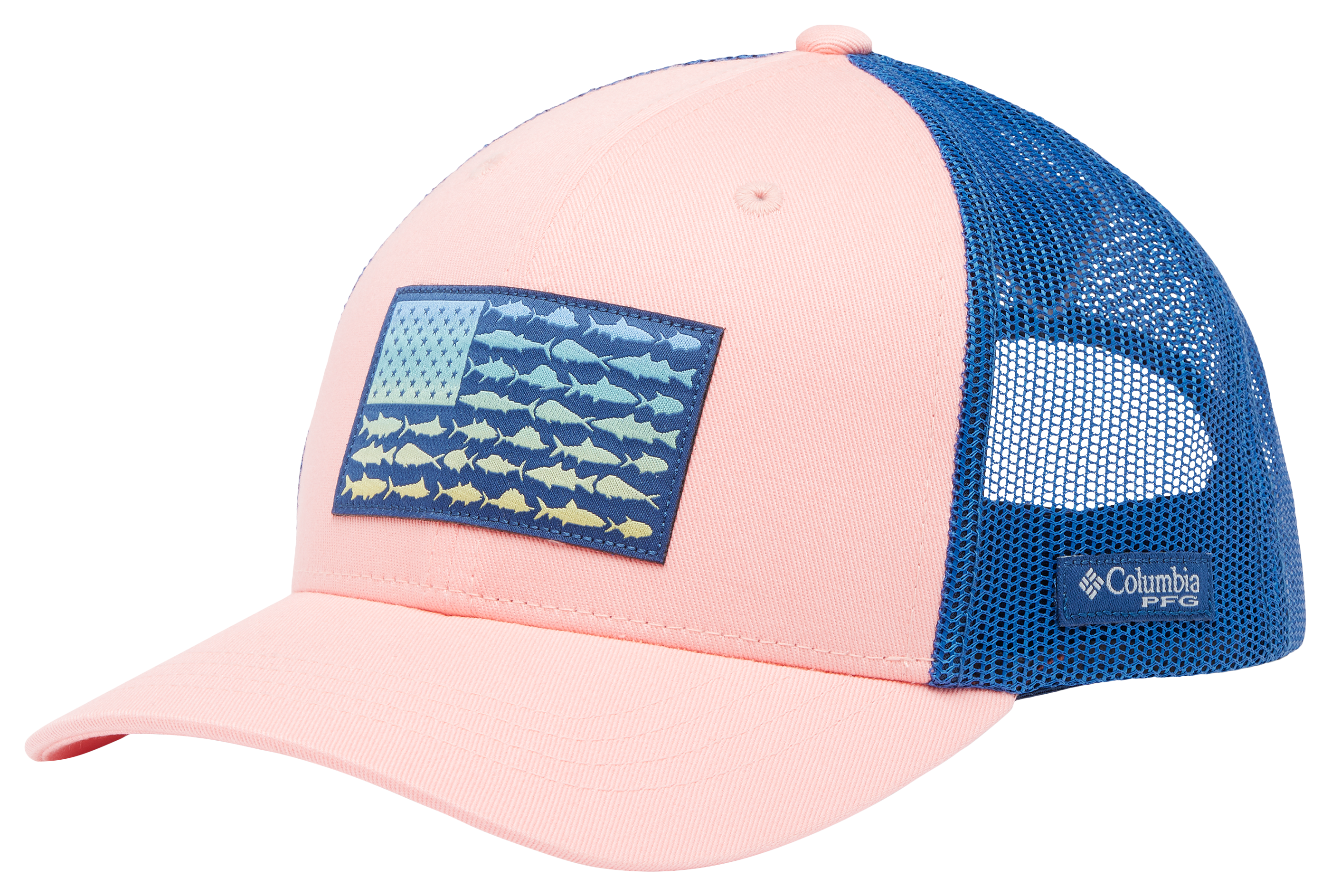 Image of Columbia PFG Fish Flag Snapback Cap for Kids - Sorbet/Carbon