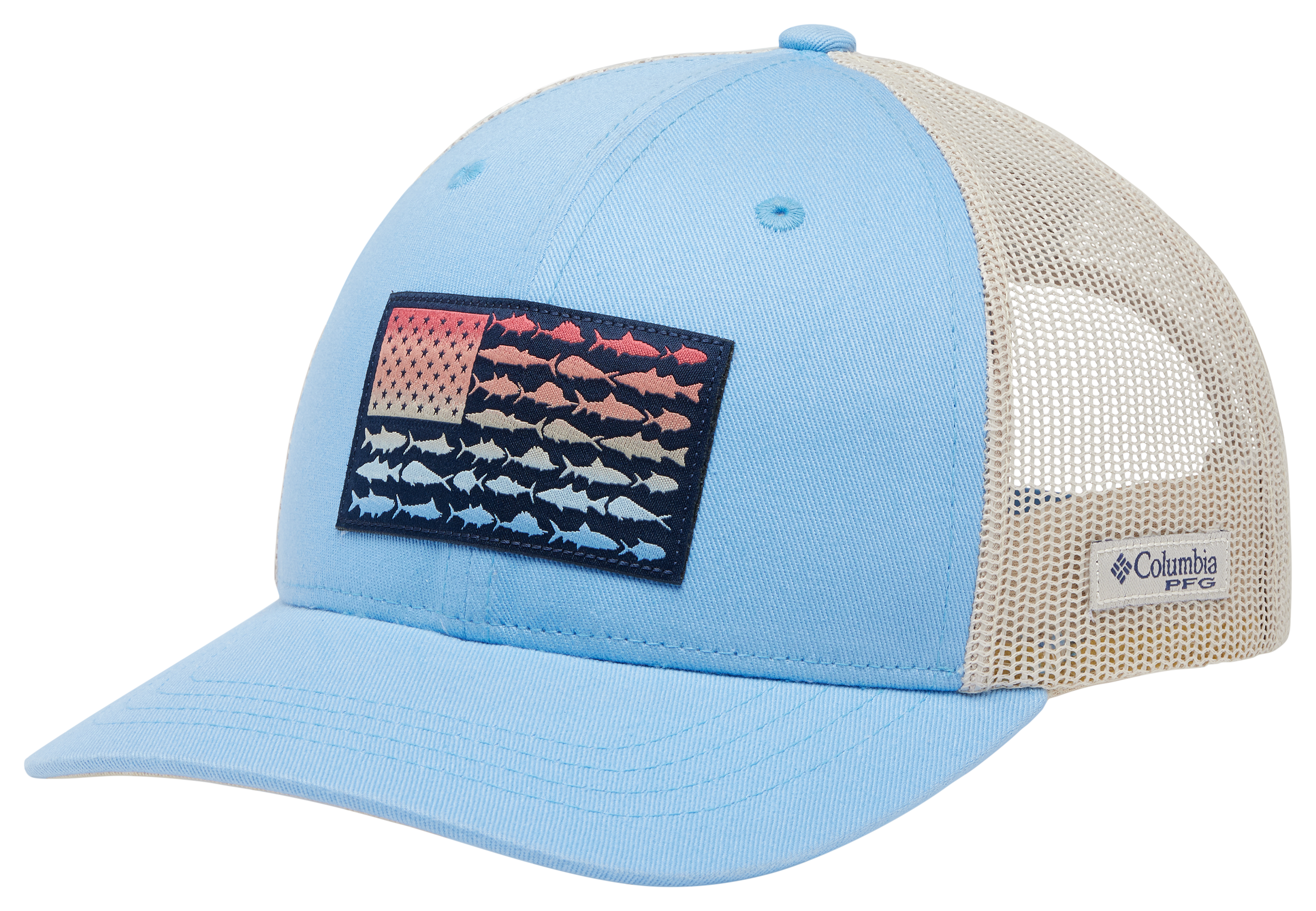 Columbia PFG FISH BASS HAT FISHING STATESIDE L XL LARGE EXTRA BLUE FITTED  USA for sale online