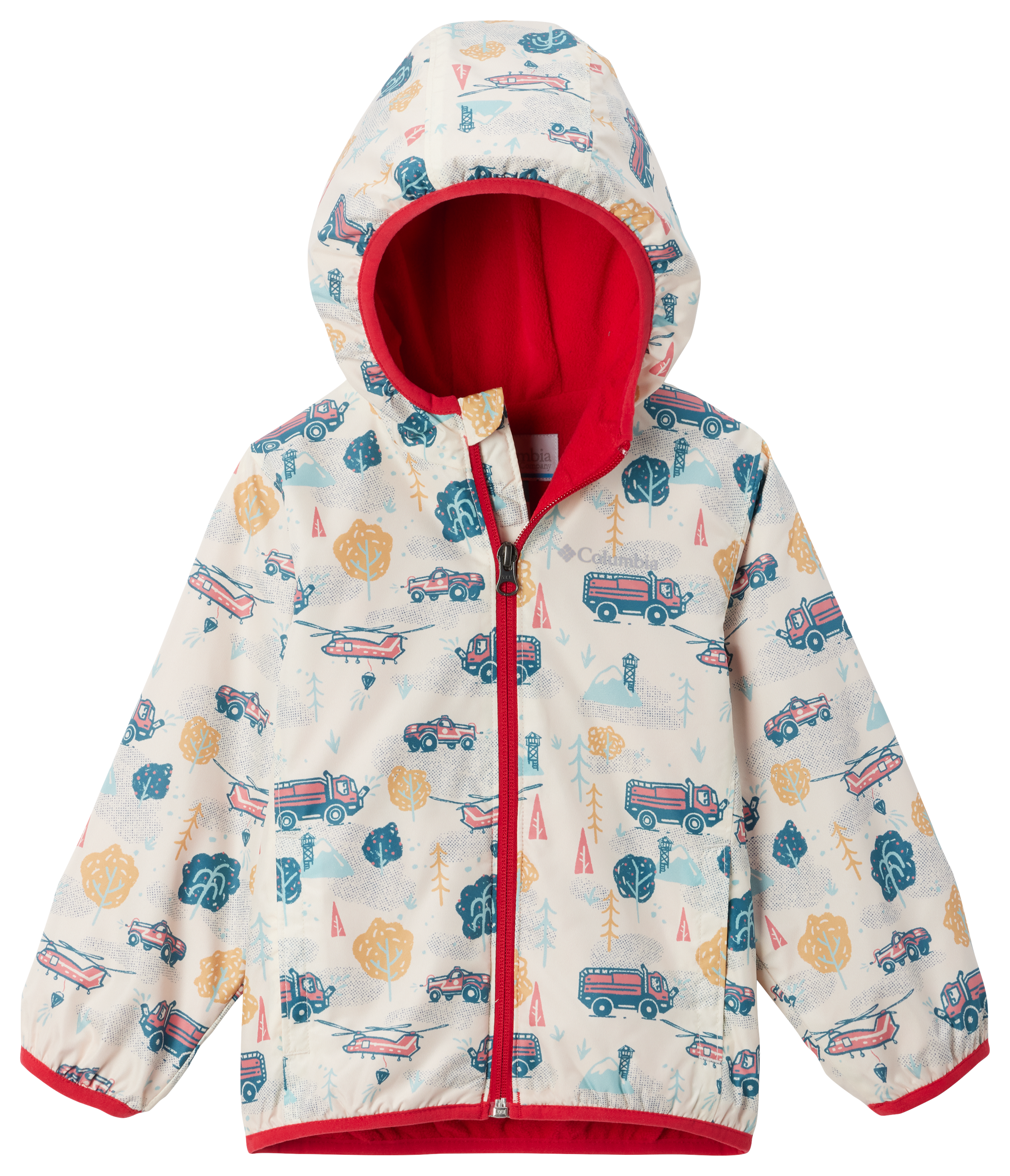 Columbia Mini Pixel Grabber II Wind Jacket for Toddler Girls - Chalk Forestlove - 3T