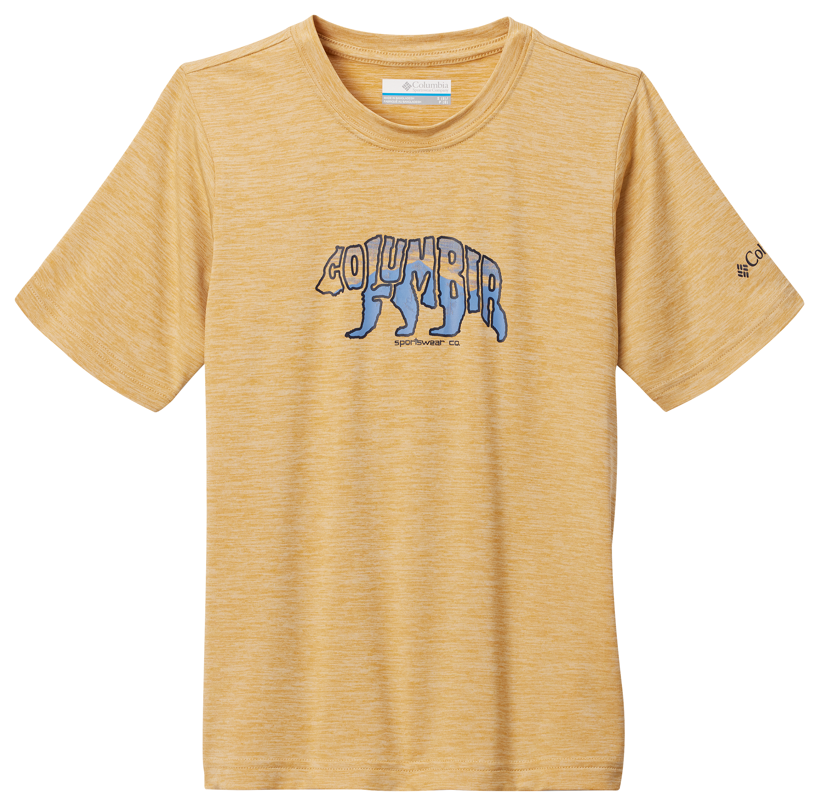 Image of Columbia Mount Echo Graphic Short-Sleeve T-Shirt for Boys - Light Camel/Bearly Stroll - M