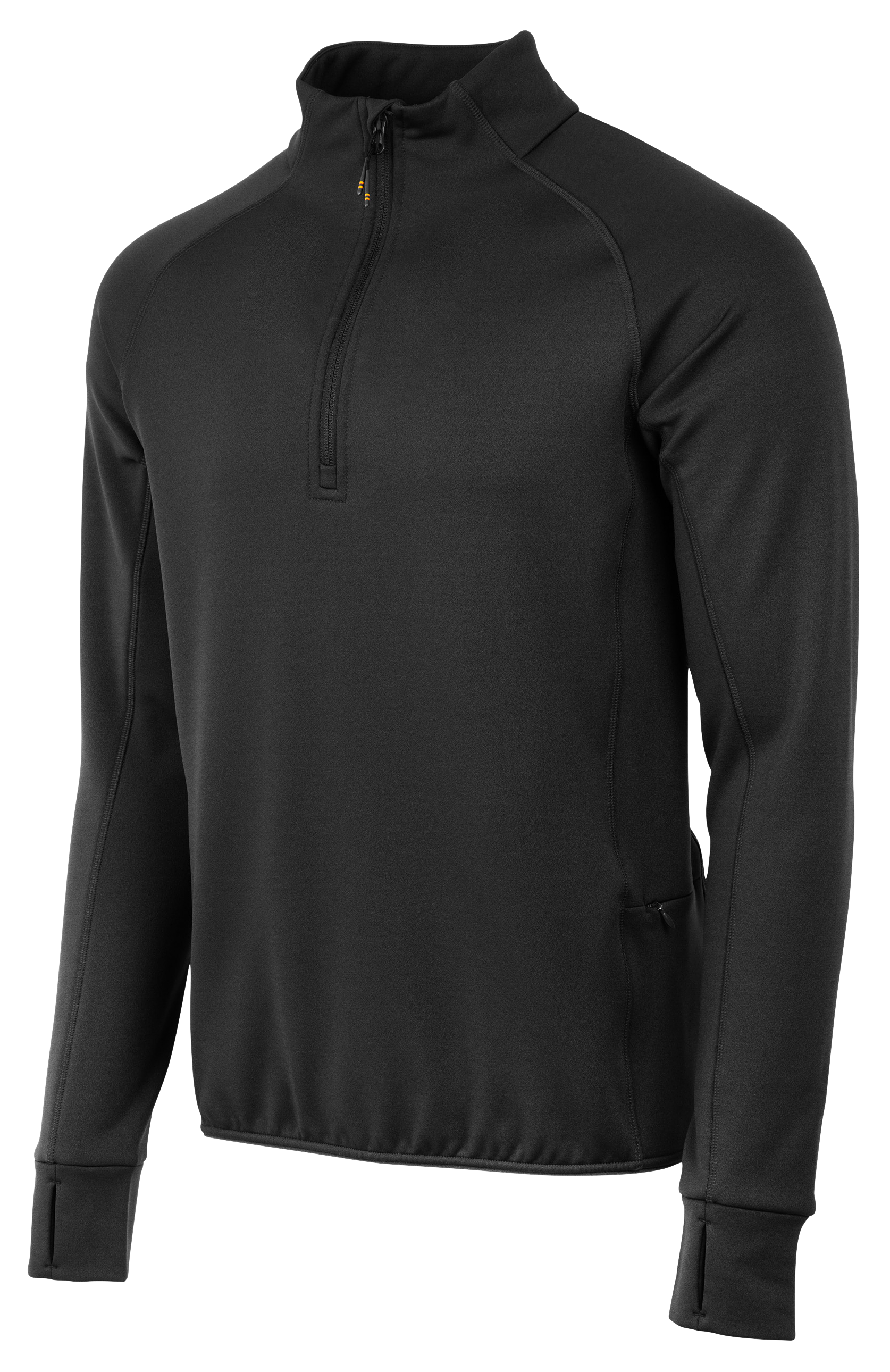 Image of Beretta Stretch Tech Half-Zip Long-Sleeve Fleece Pullover for Men - Black - M