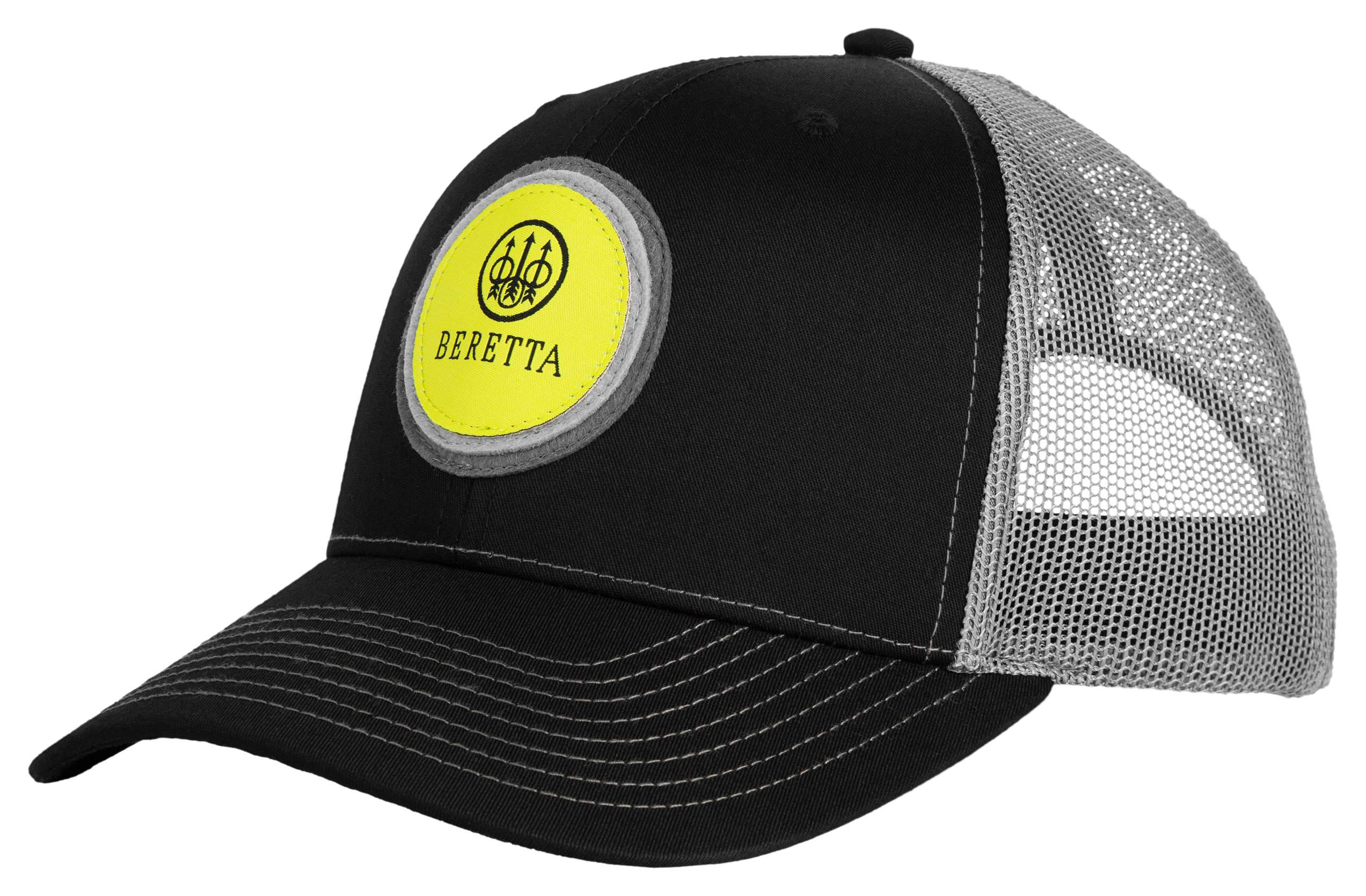 Image of Beretta BXP 112 Mesh-Back Trucker Cap - Black/Sulpher Yellow