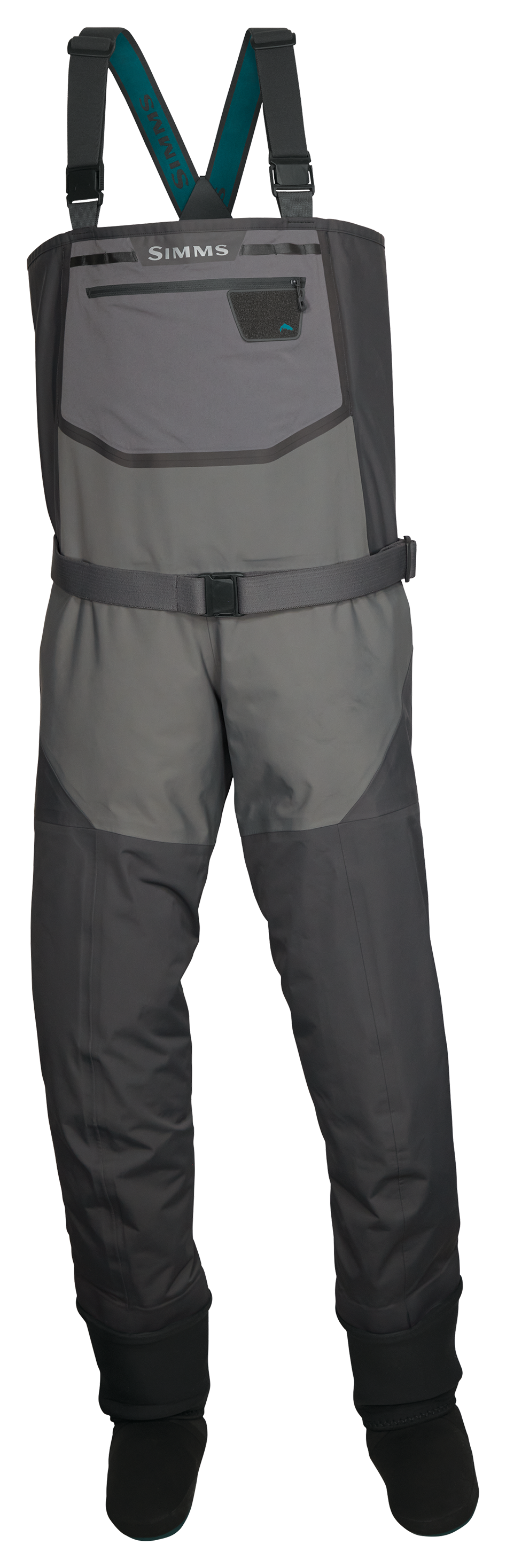 Image of Simms Freestone Stockingfoot Chest Waders for Ladies - Slate - Large Full