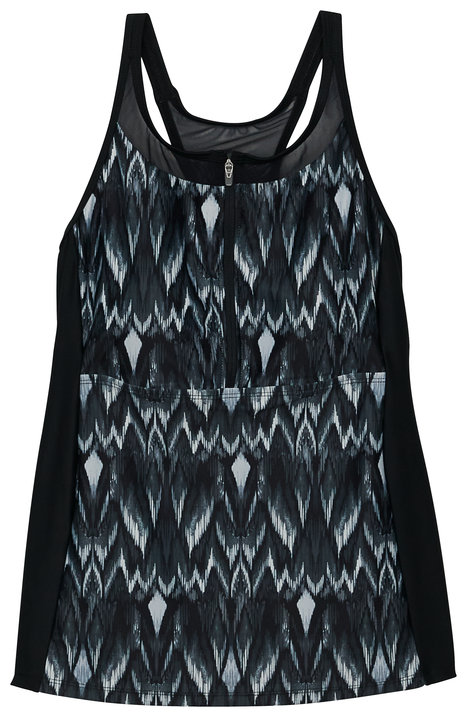 FREE COUNTRY Tango Mesh Zip-Up Racerback Tankini Top for Ladies