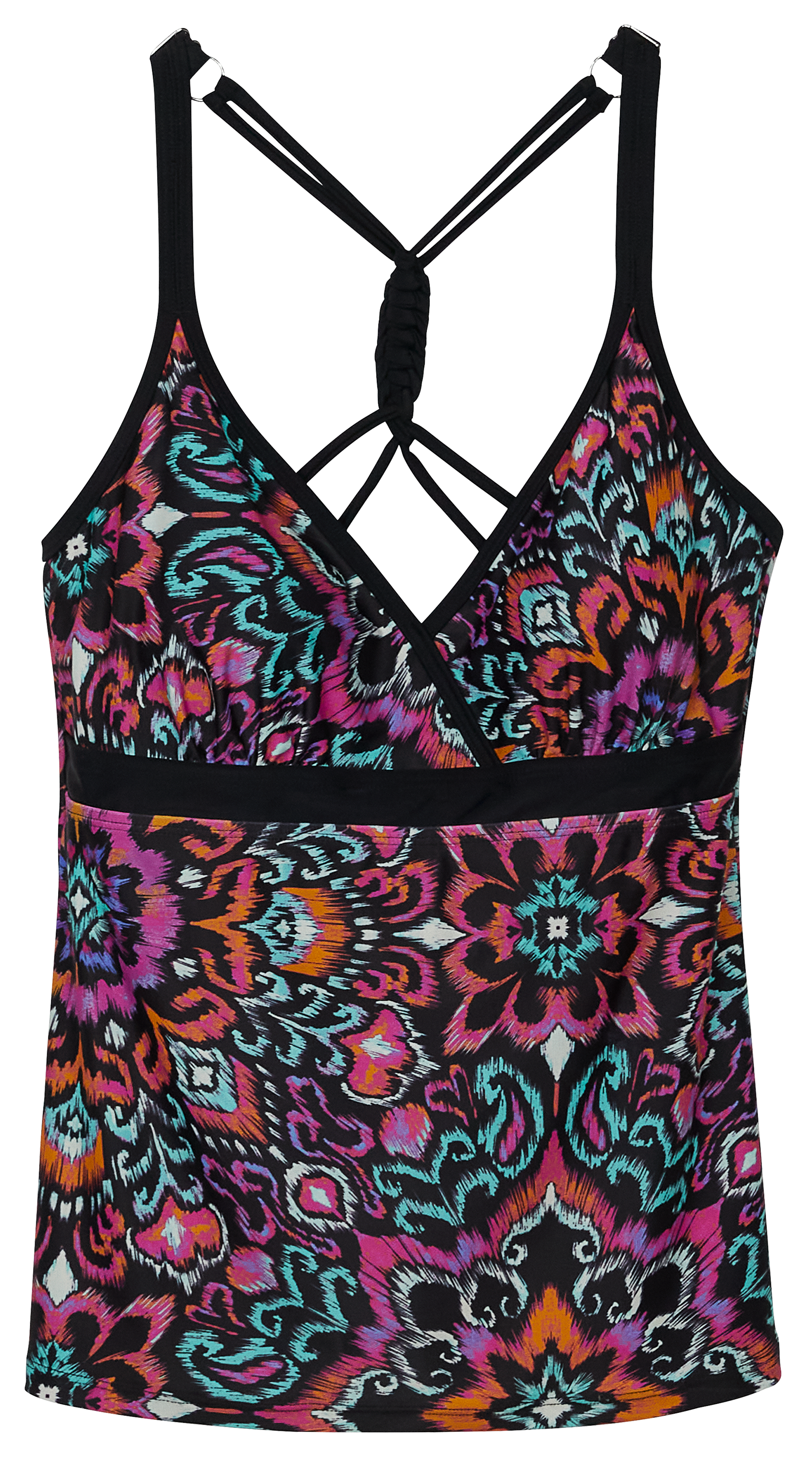 FREE COUNTRY Magenta Macrame Back Tankini for Ladies