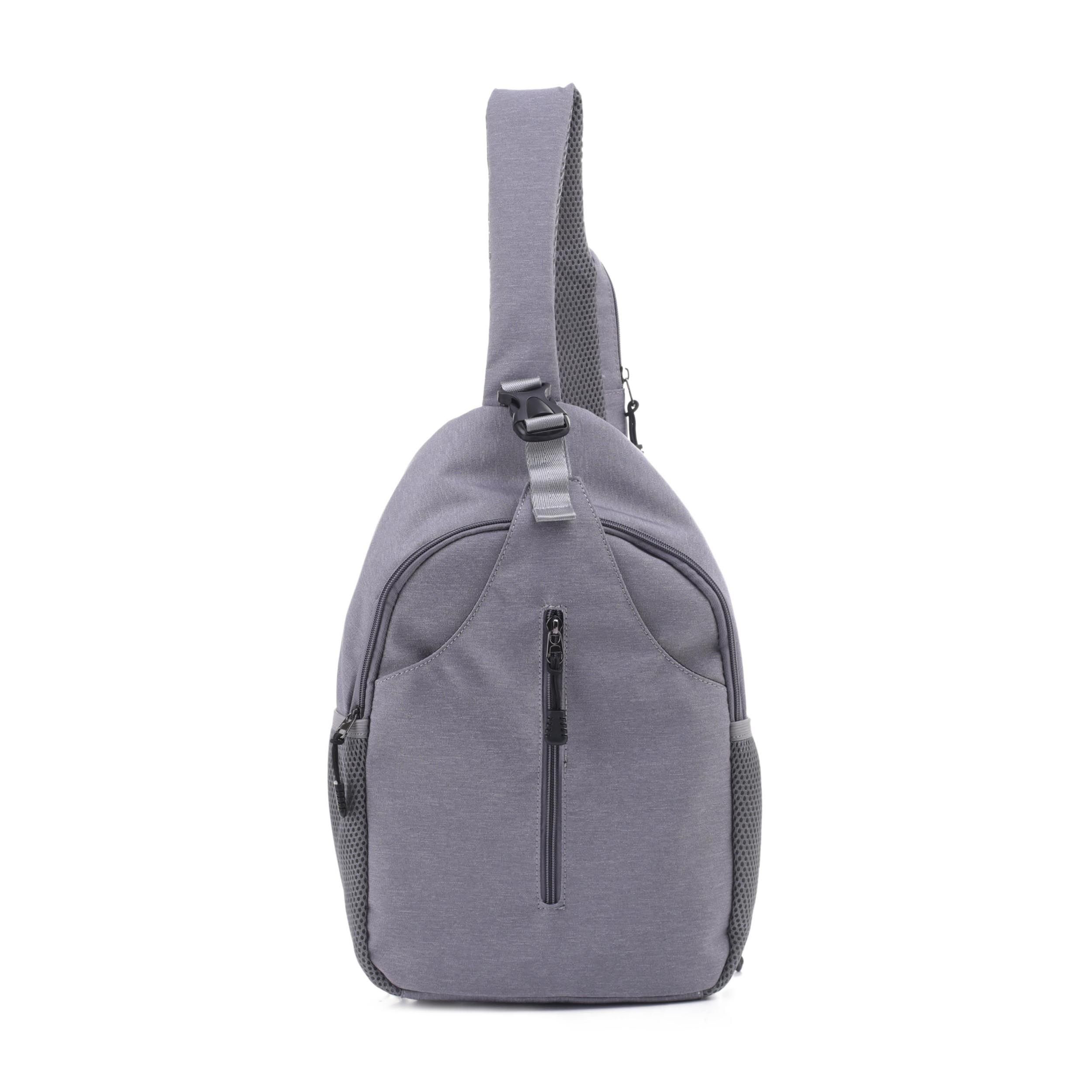 Image of Jessie & James Handbags Kyle Minimalist Sling Shoulder Concealed Carry Backpack - Gray